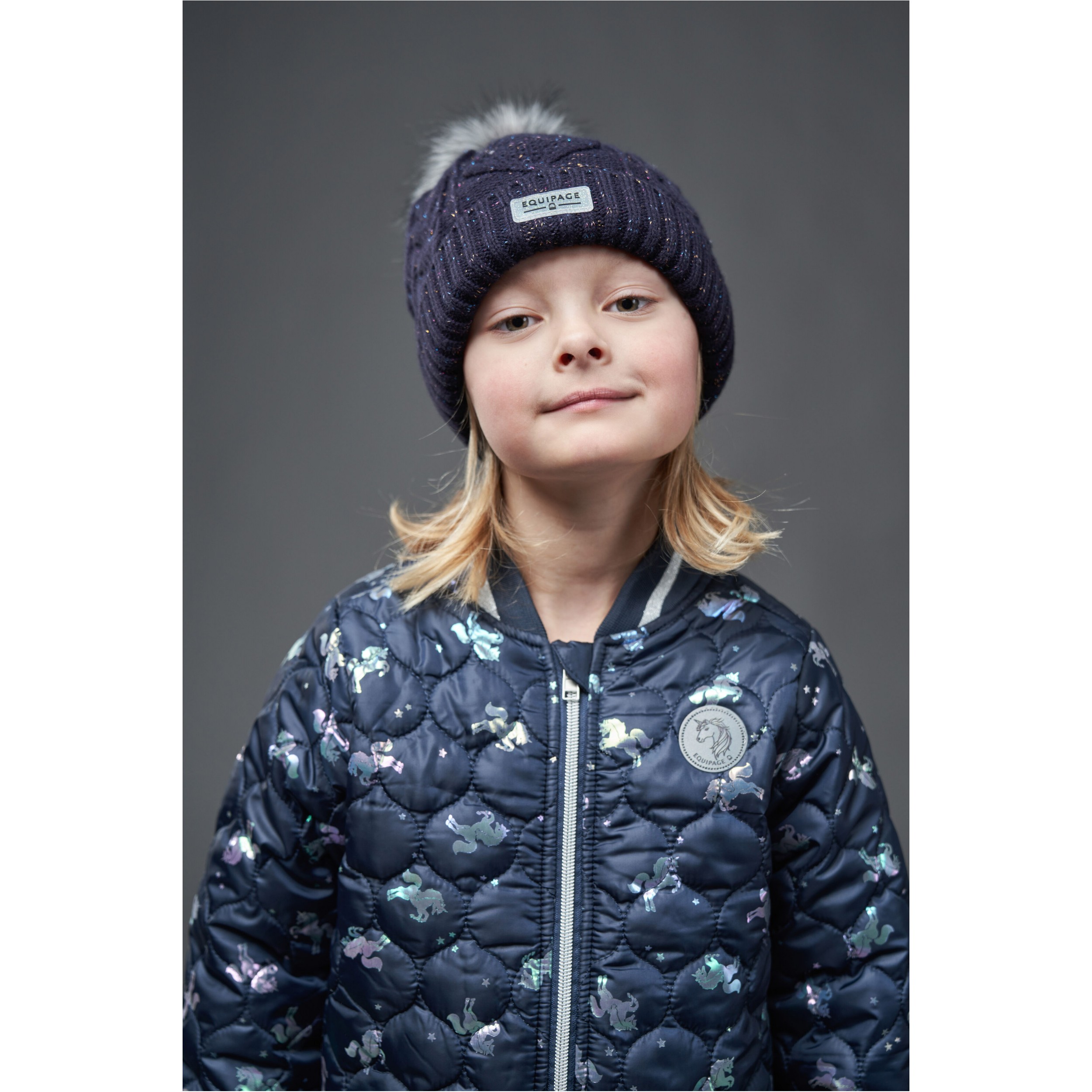 Kinder Mütze LILLY navy