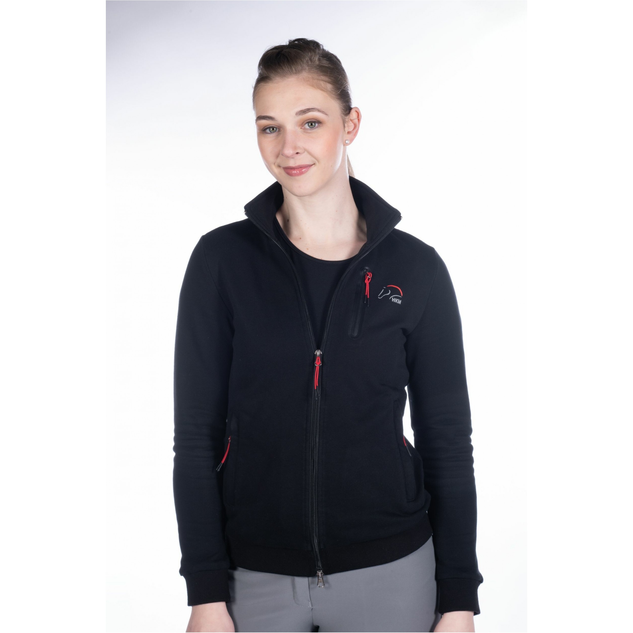 Damen Sweatjacke TEAM schwarz