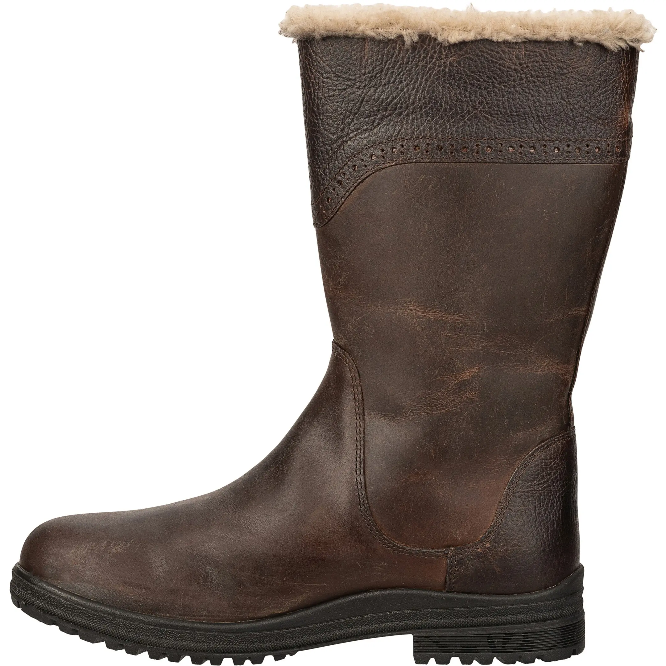 Winter Damen Reitstiefel DUFLON Echtleder waxy brown