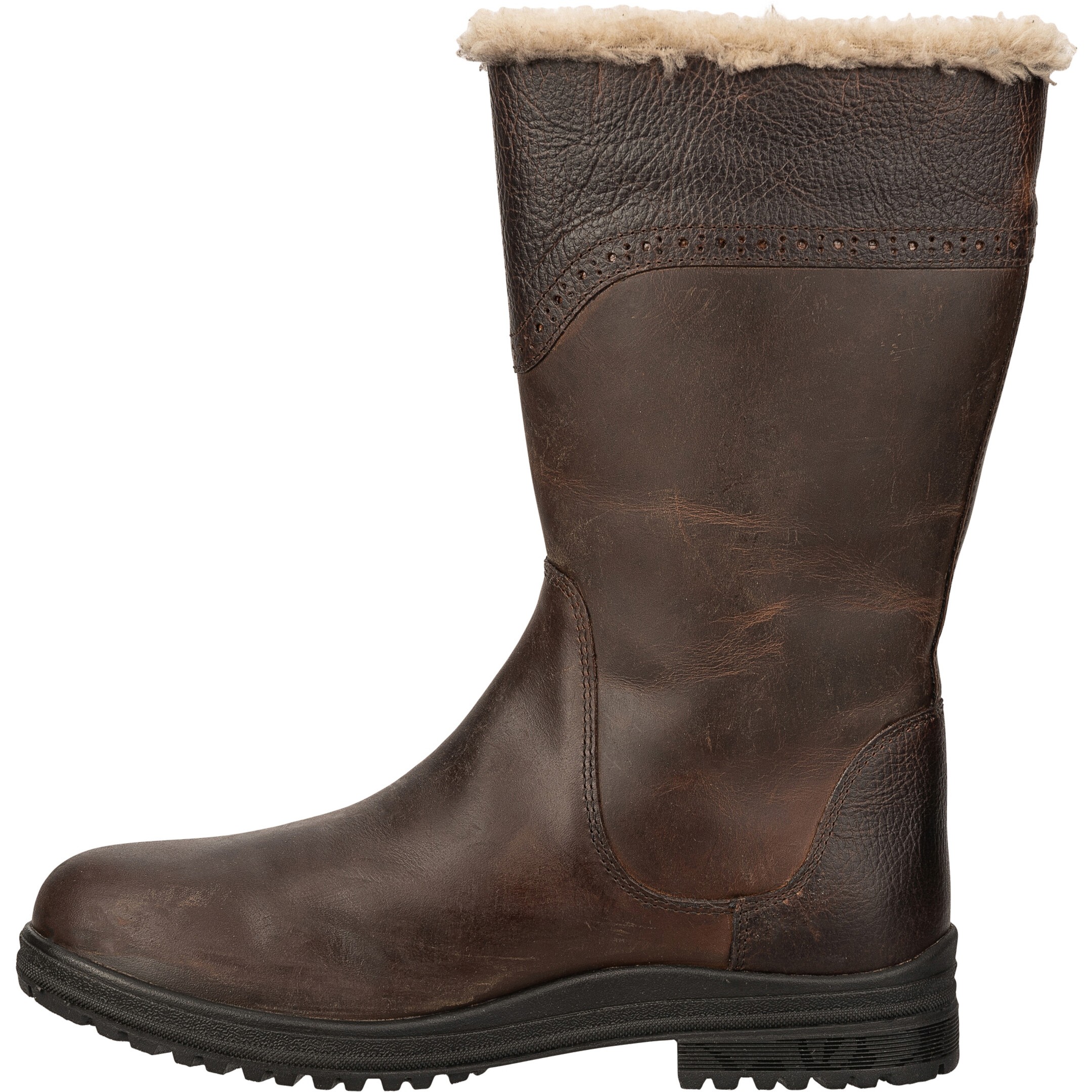 Winter Damen Reitstiefel DUFLON Echtleder waxy brown