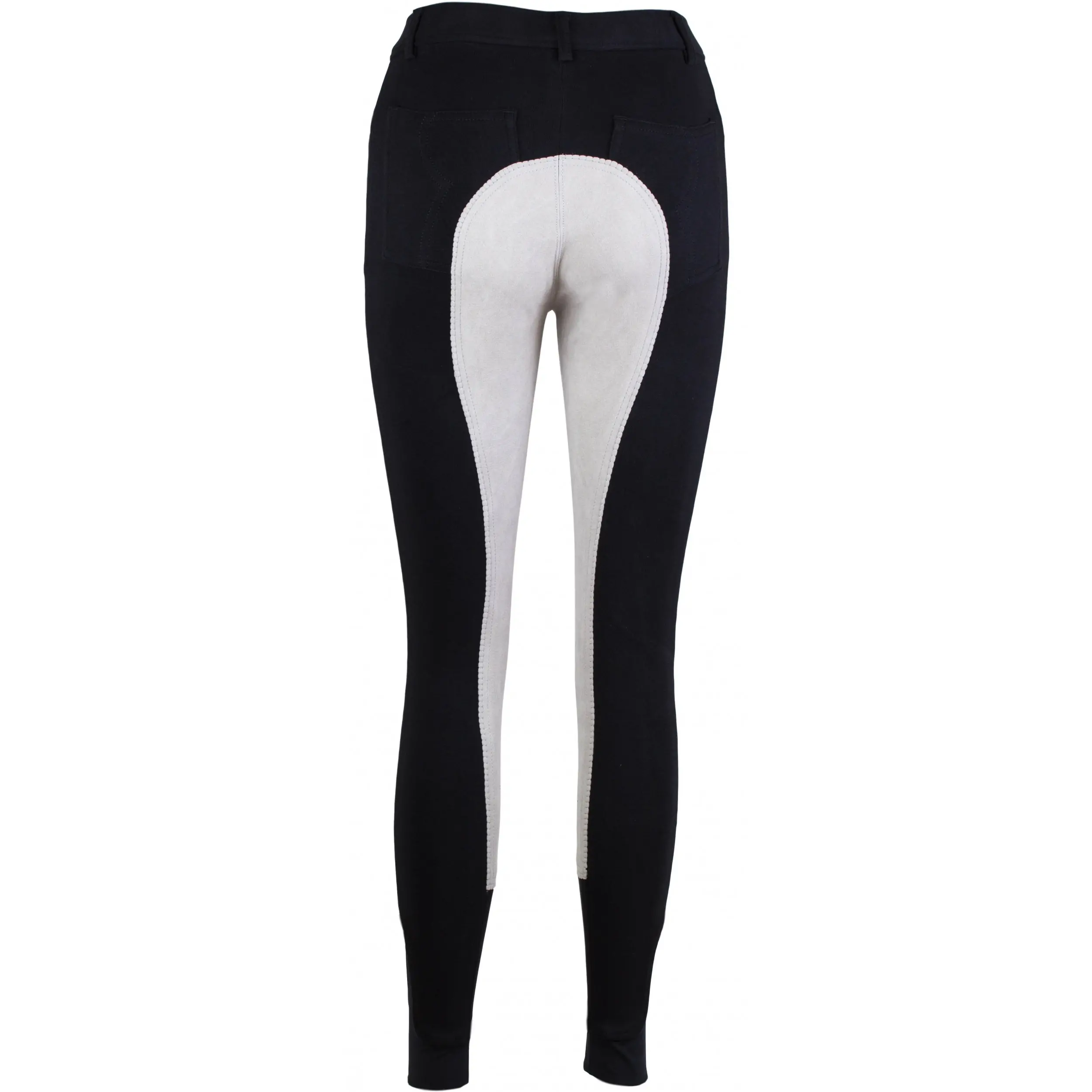 Damen Reithose Vollbesatz Flex BASICLINE schwarz/grau