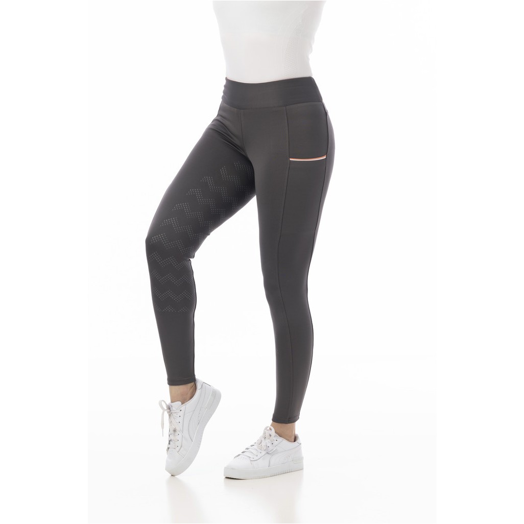 Damen Reitleggings Silikon Vollbesatz AGADIR grau