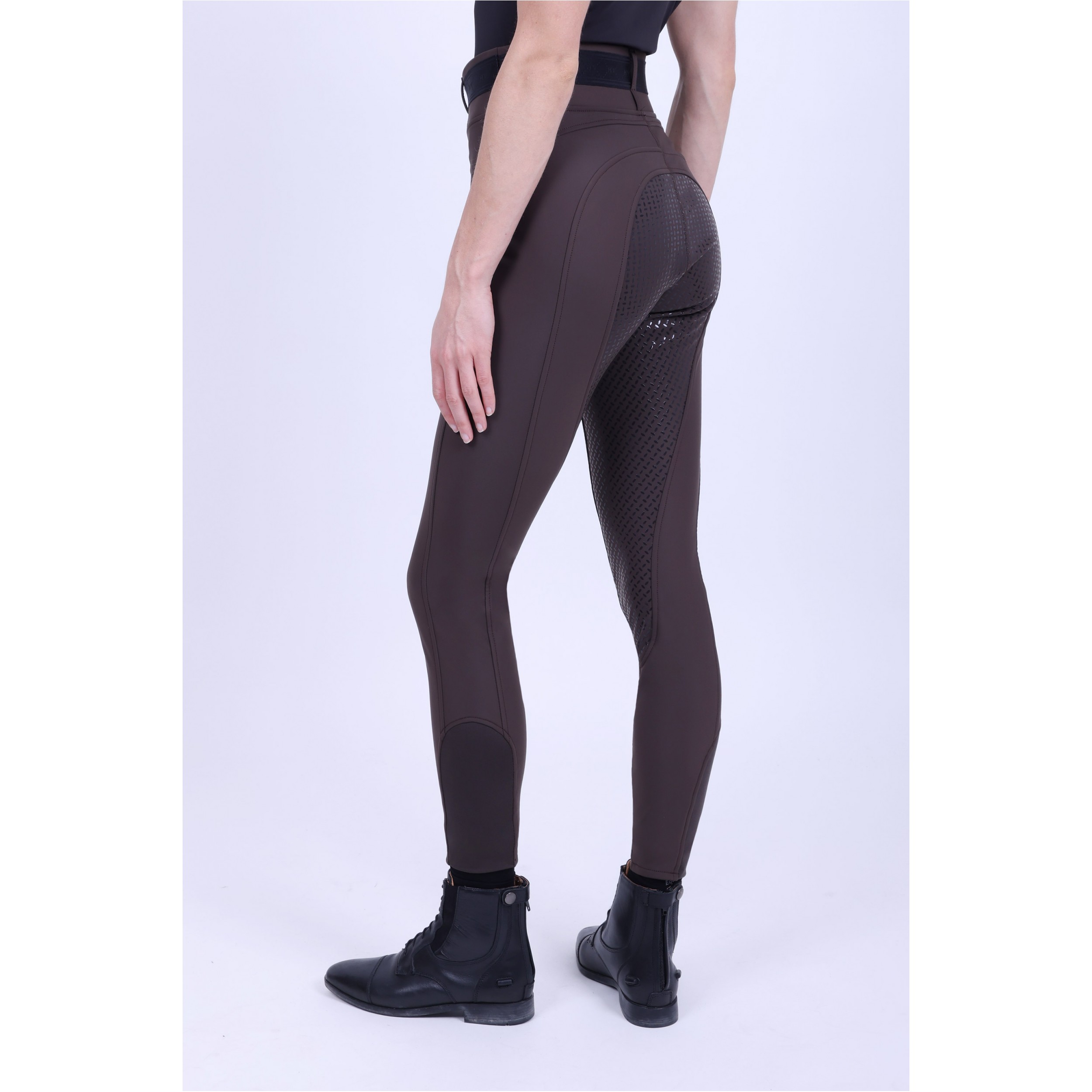 Damen Reitleggings Silikon Vollbesatz HVPClarissa mocca