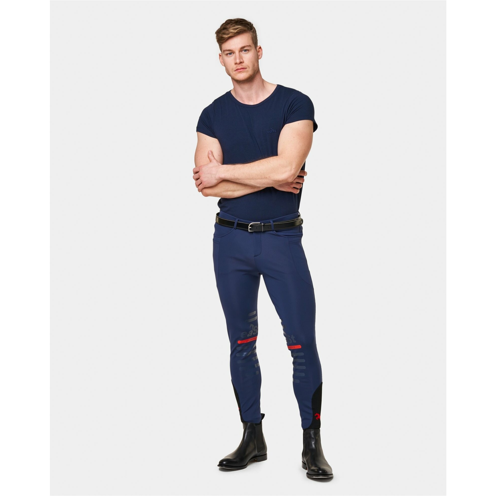 Herren Reithose Silikon Kniebesatz R2 Performance midnight blue