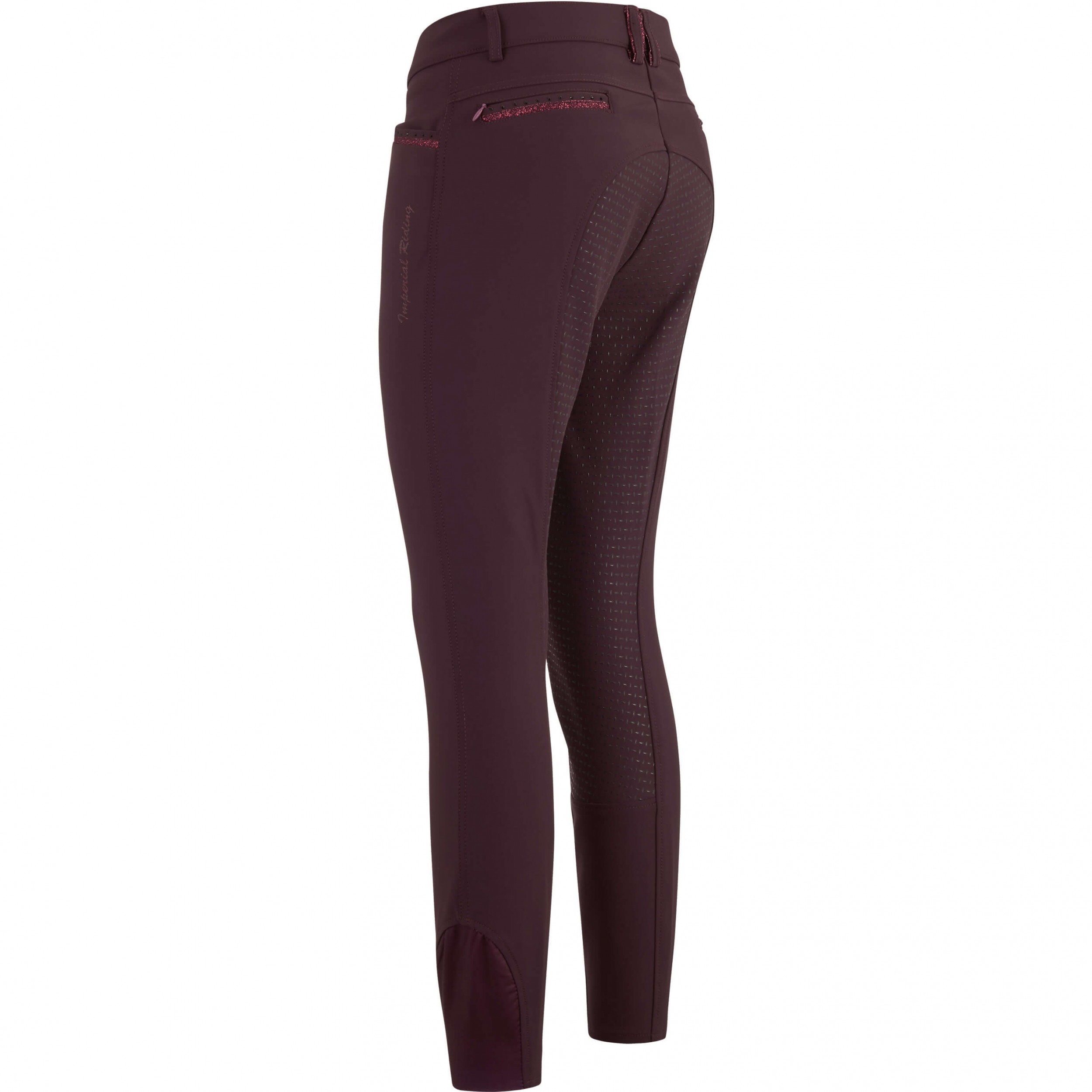 Damen Reithose Silikon Vollbesatz IRHEl Capone bordeaux