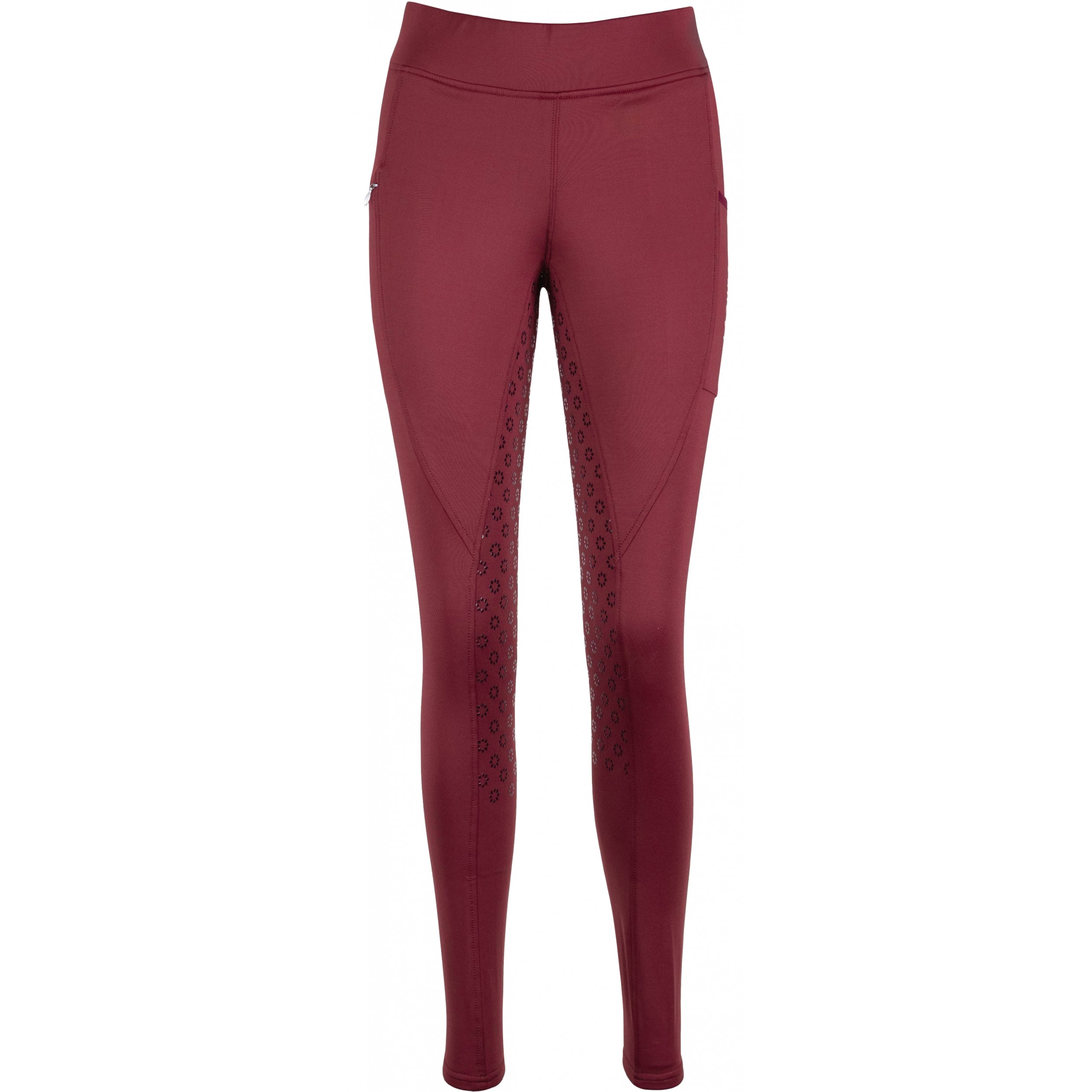 Winter Damen Reitleggings Silikon Vollbesatz THEA merlot