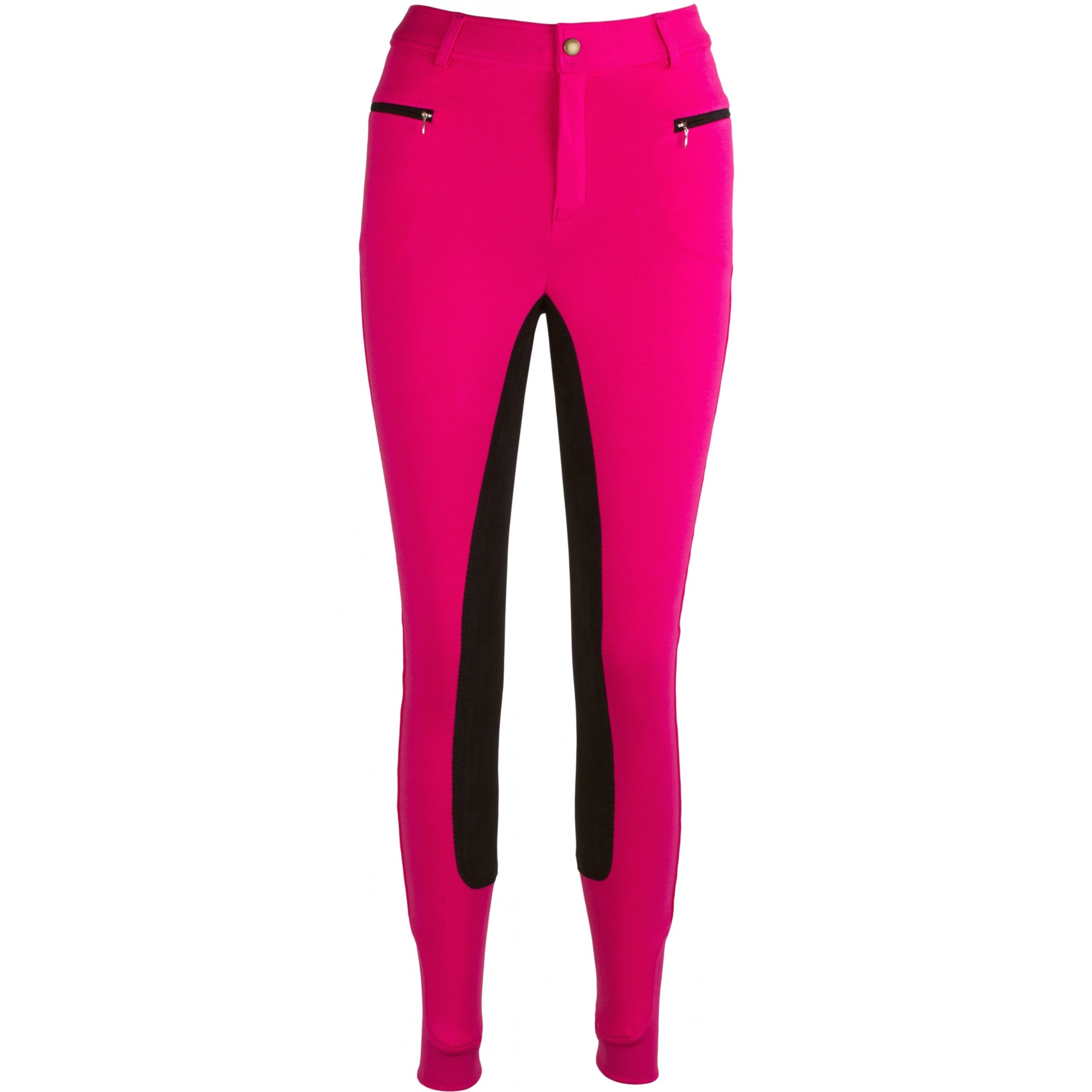 Kinder Reithose Vollbesatz Flex BASICLINE pink/schwarz