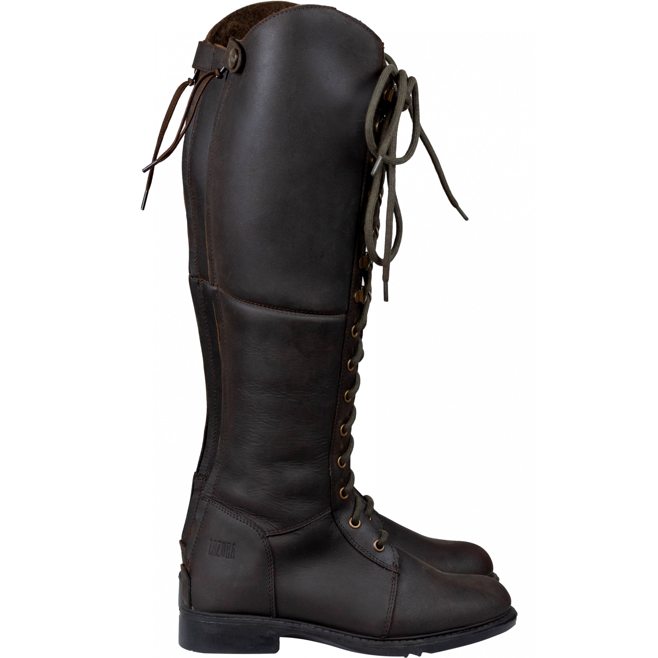 Winter Damen Reitstiefel PERTH Echtleder braun