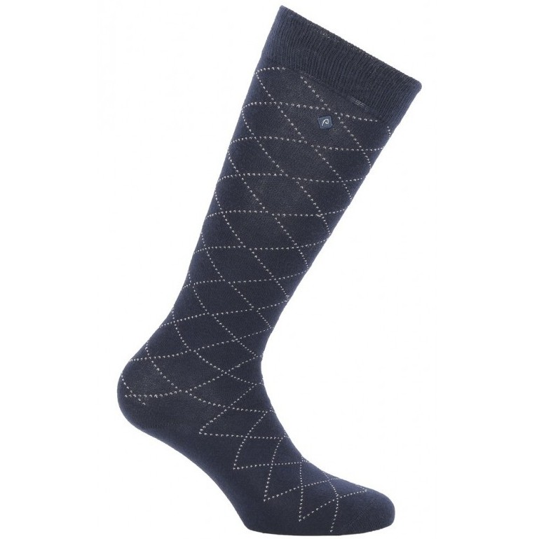 Reitsocken RÉSILLE marineblau/silberfarben