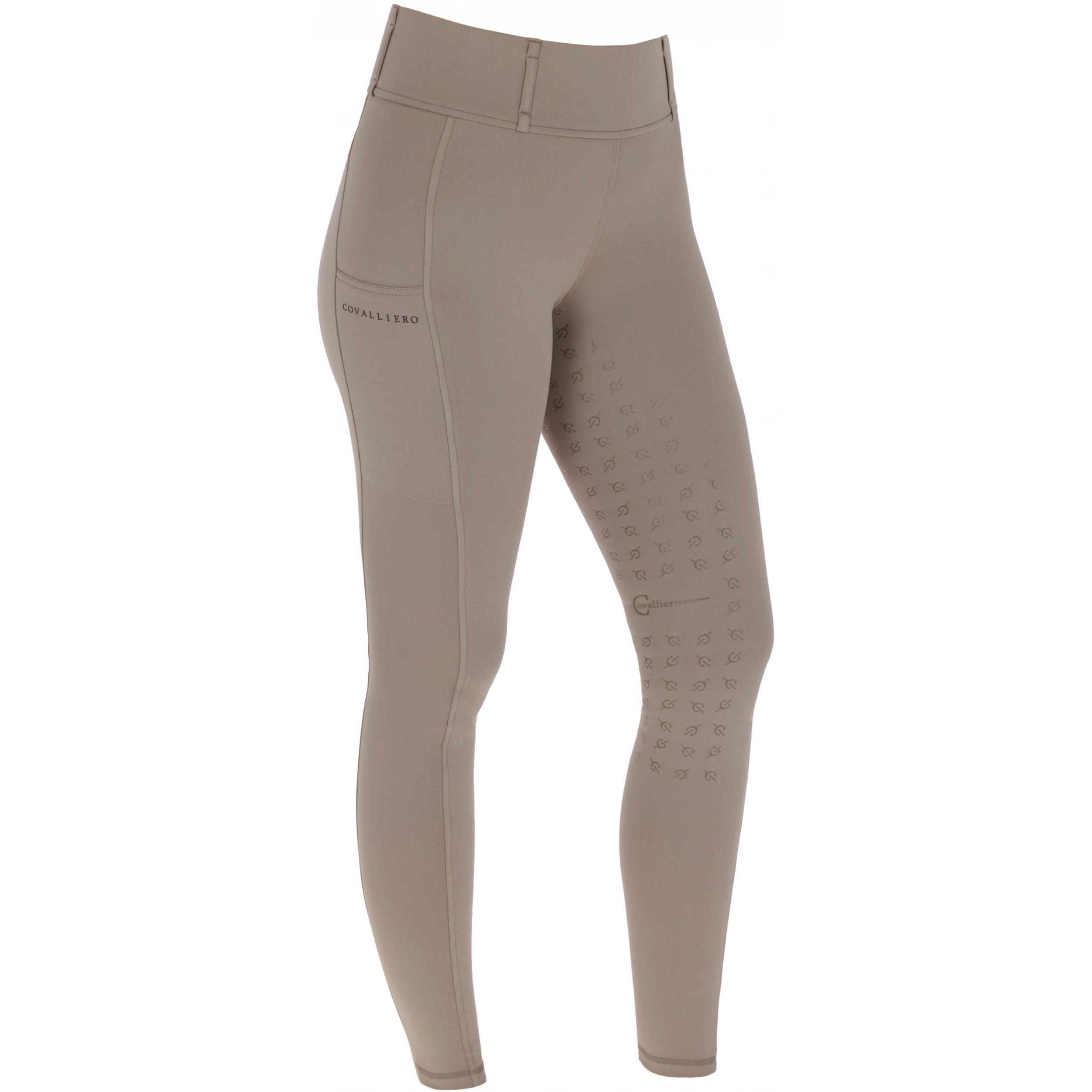 Damen Reitleggings Silikon Vollbesatz H/W24 taupe