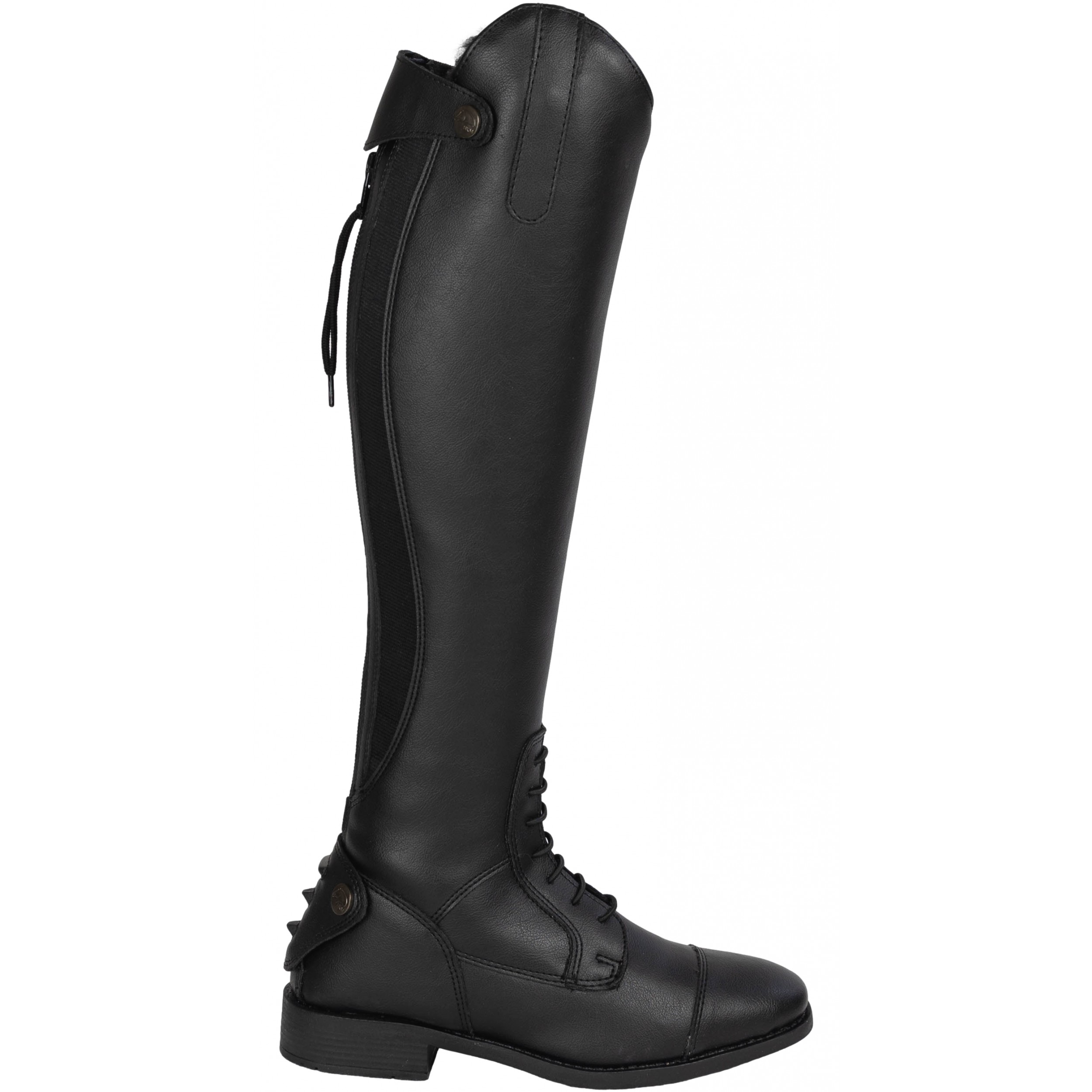 Winter Damen Reitstiefel CALGARY Kunstleder schwarz