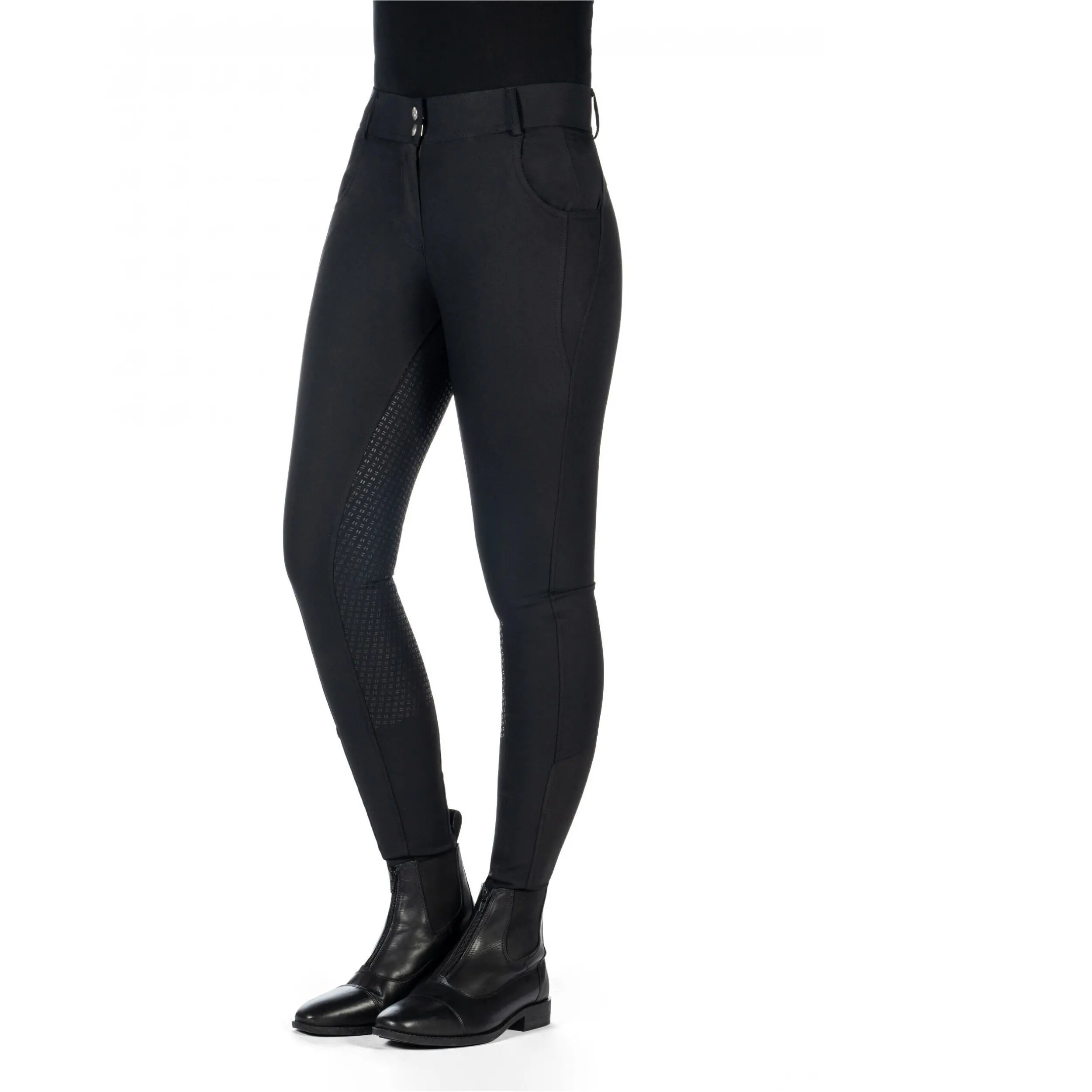 Damen Reithose Silikon Vollbesatz ARI MID RISE schwarz