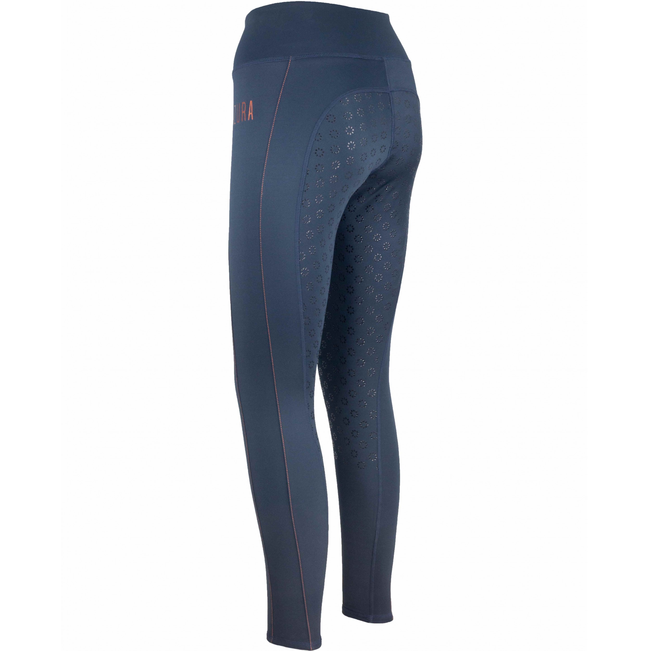 Winter Damen Reitleggings Silikon Vollbesatz LISA marine