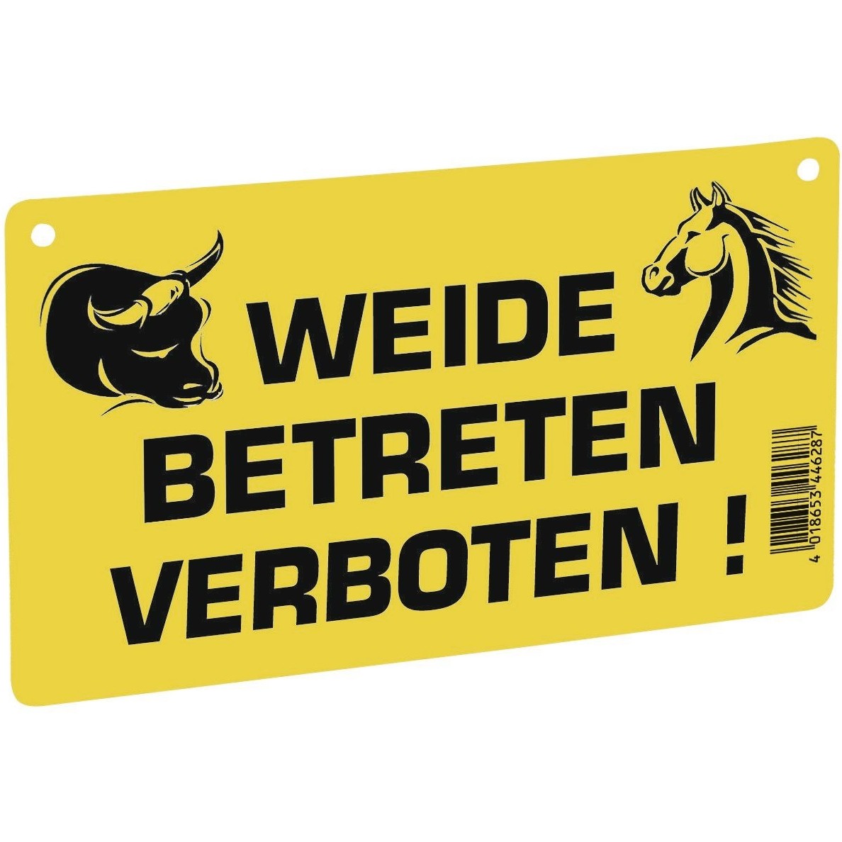 Warnschild einseitg bedruckt "Weide betreten verboten"