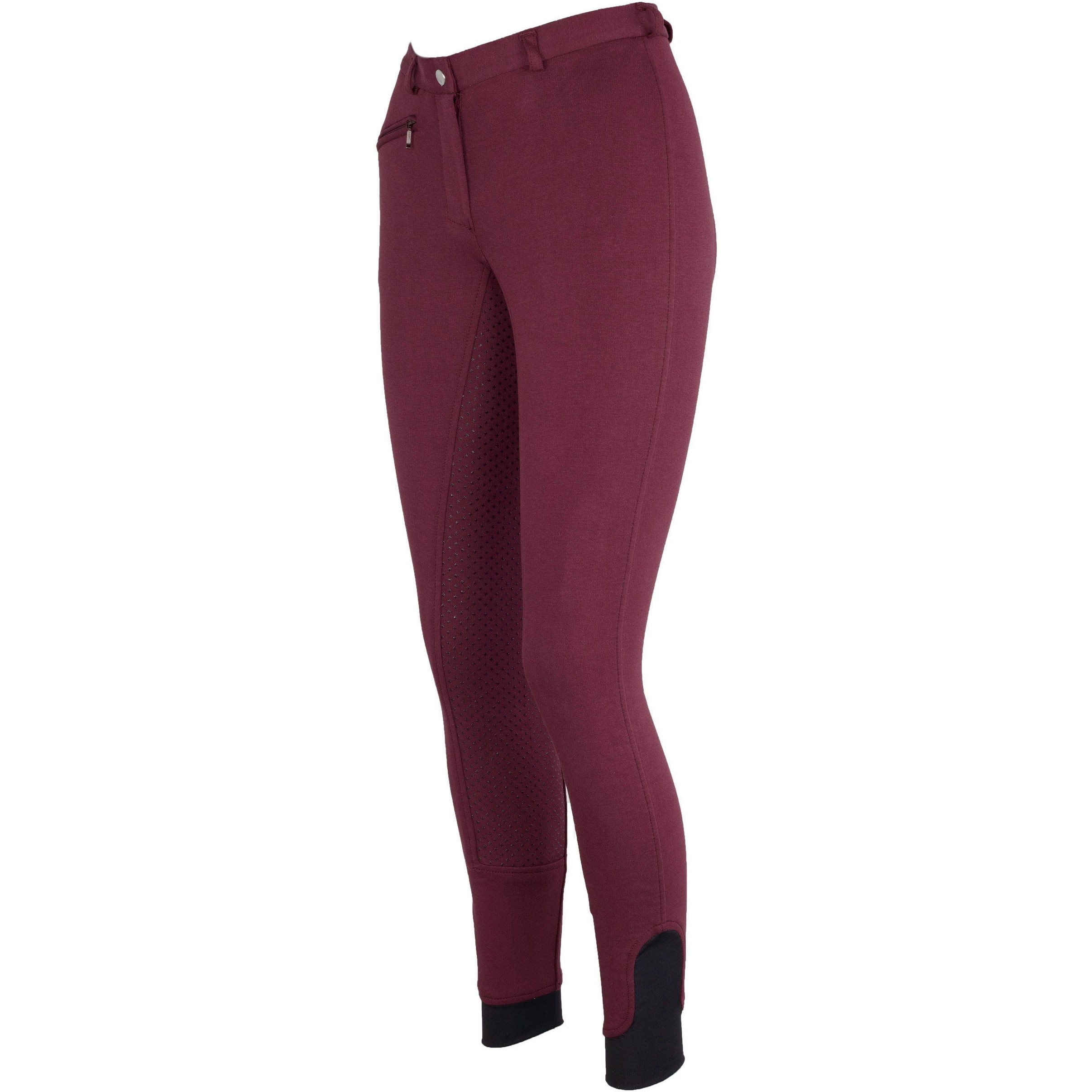 Damen Reithose Silikon Vollbesatz Flex BASICLINE weinrot