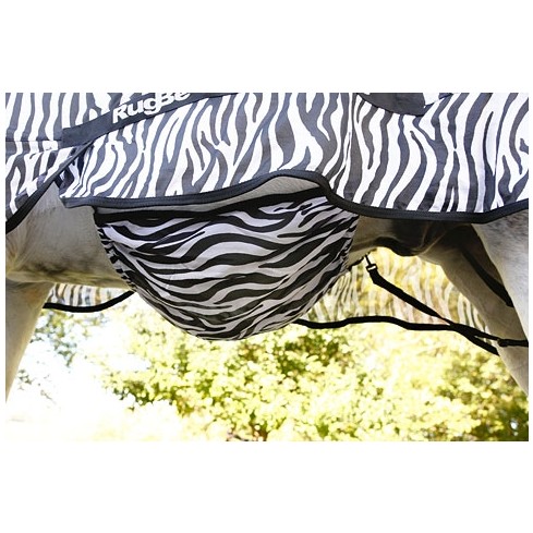 Fliegendecke mit Halsteil RugBe ZEBRA schwarz/weiss