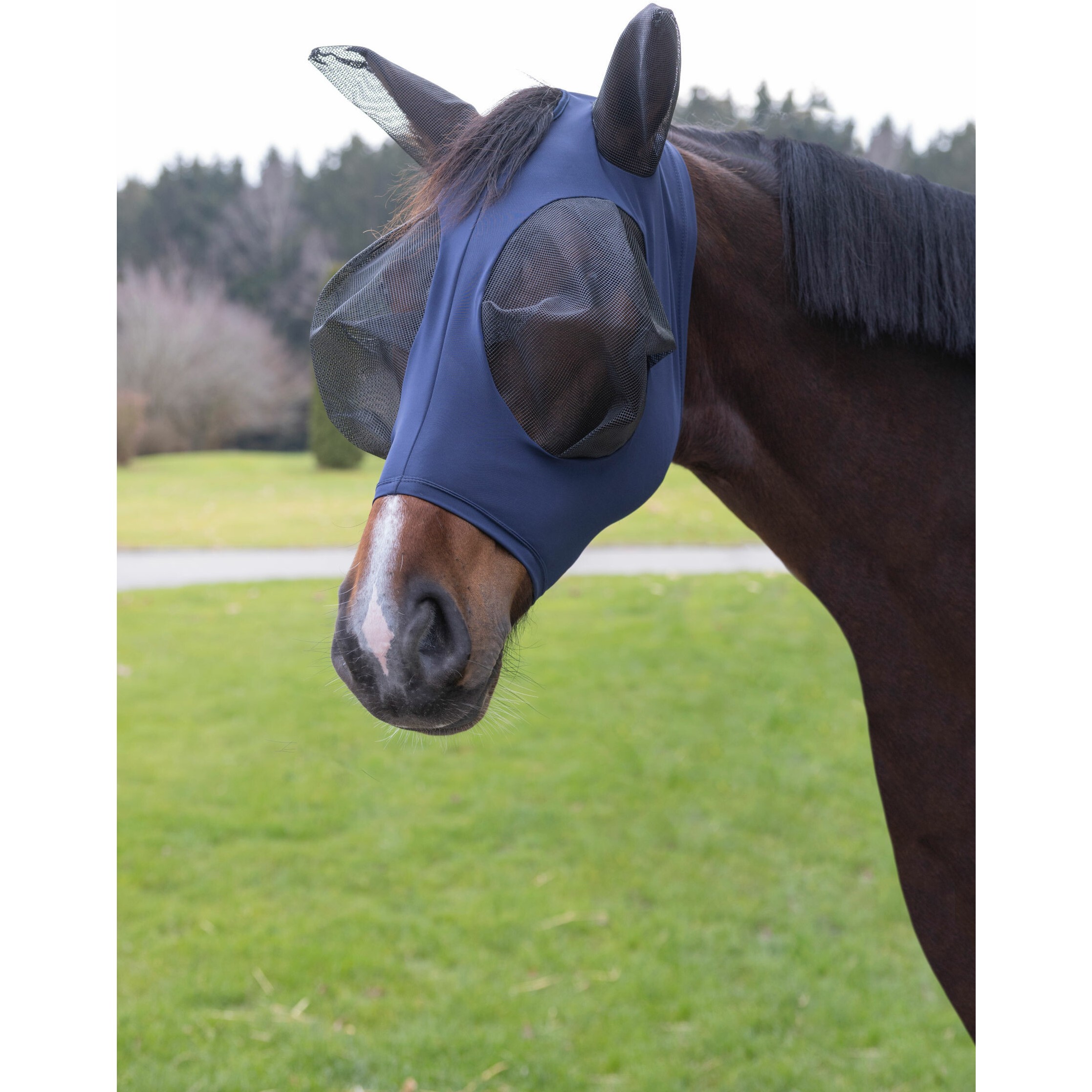 Fliegenmaske FinoStretch blau