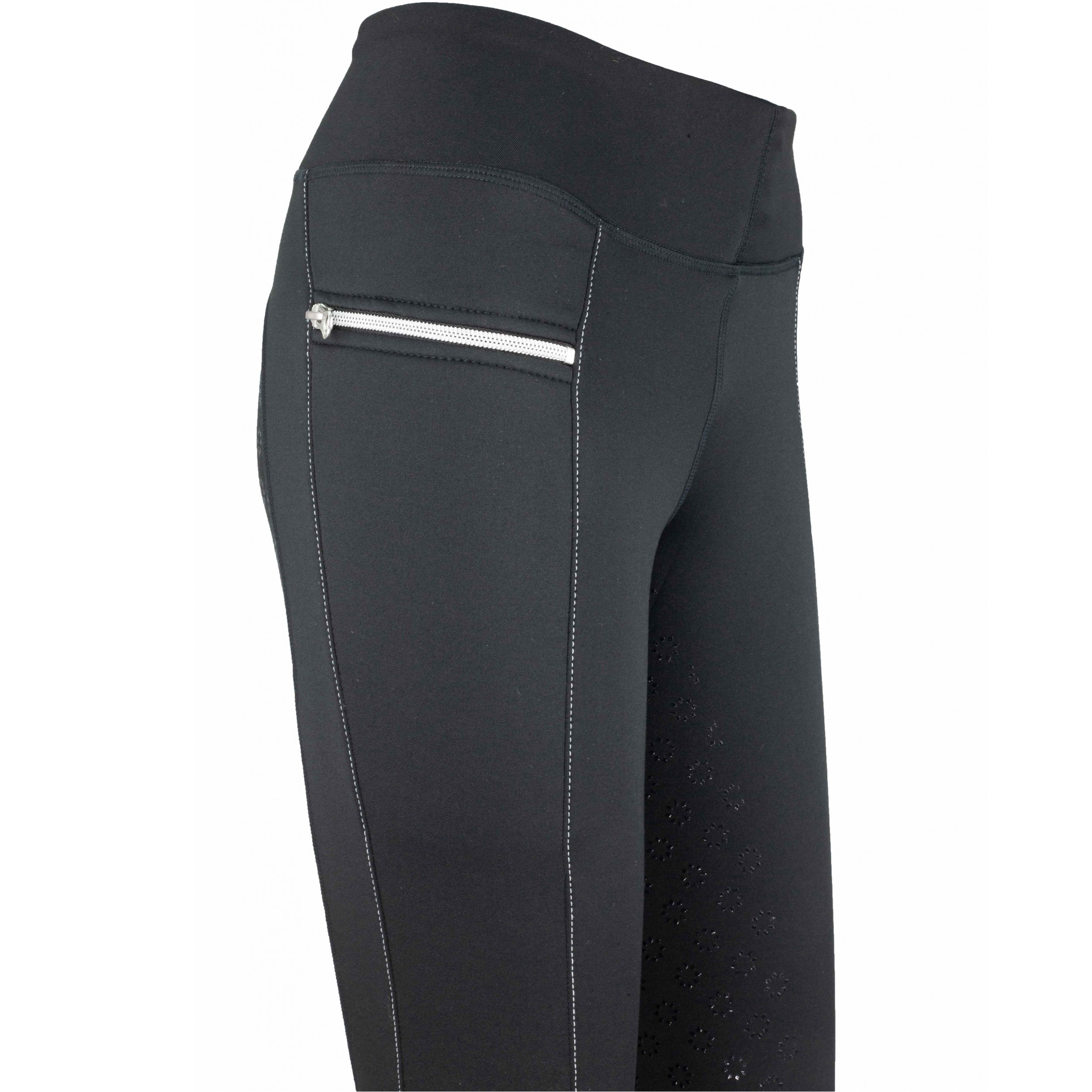 Winter Damen Reitleggings Silikon Vollbesatz LISA schwarz