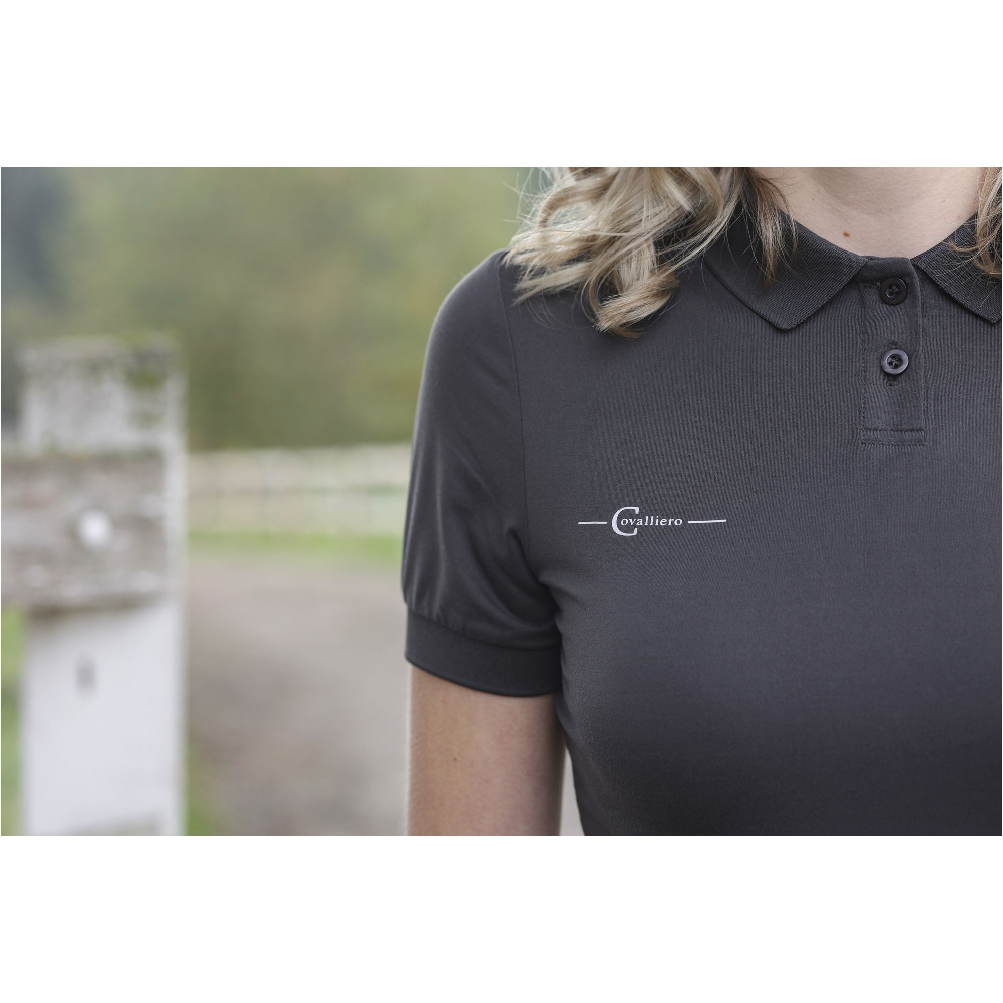 Damen Poloshirt graphite