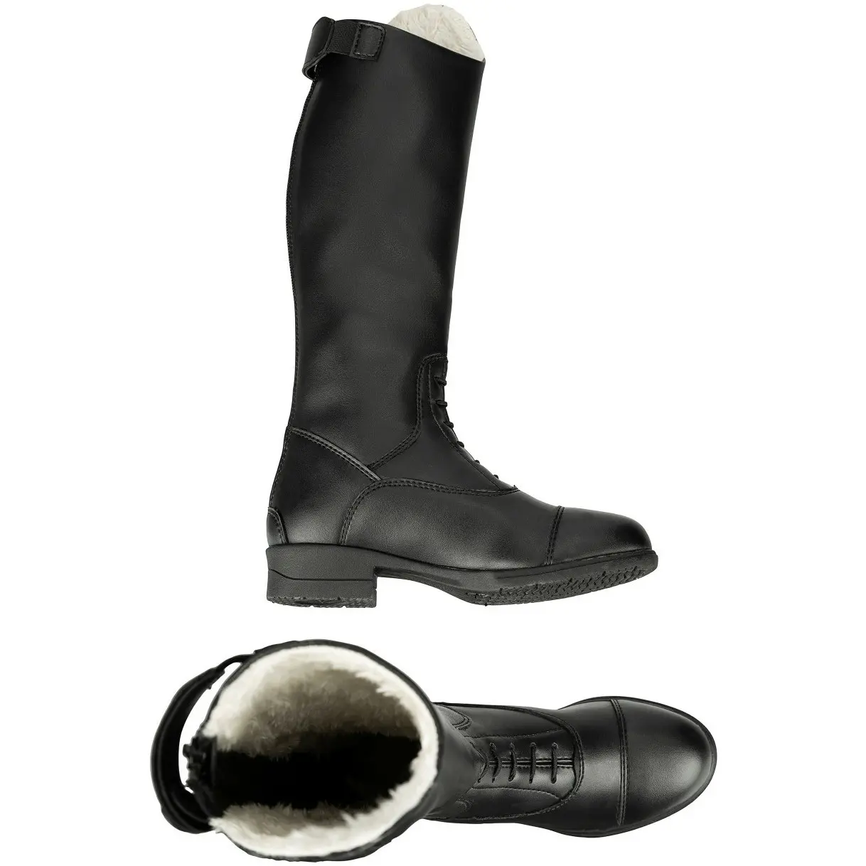 Winter Kinder Reitstiefel KIDS FUN Kunstleder schwarz