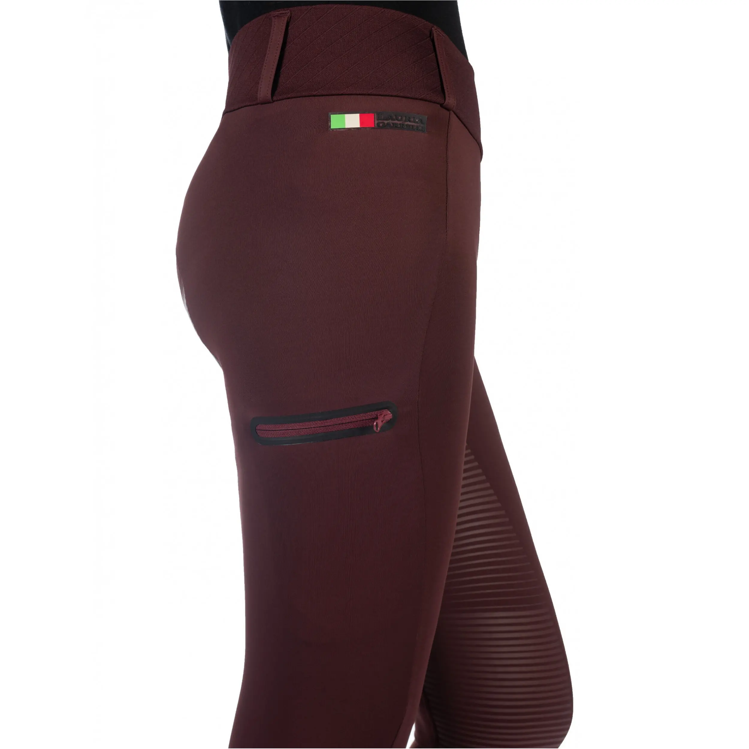 Winter Damen Reitleggings Silikon Vollbesatz LIVIGNO bordeaux