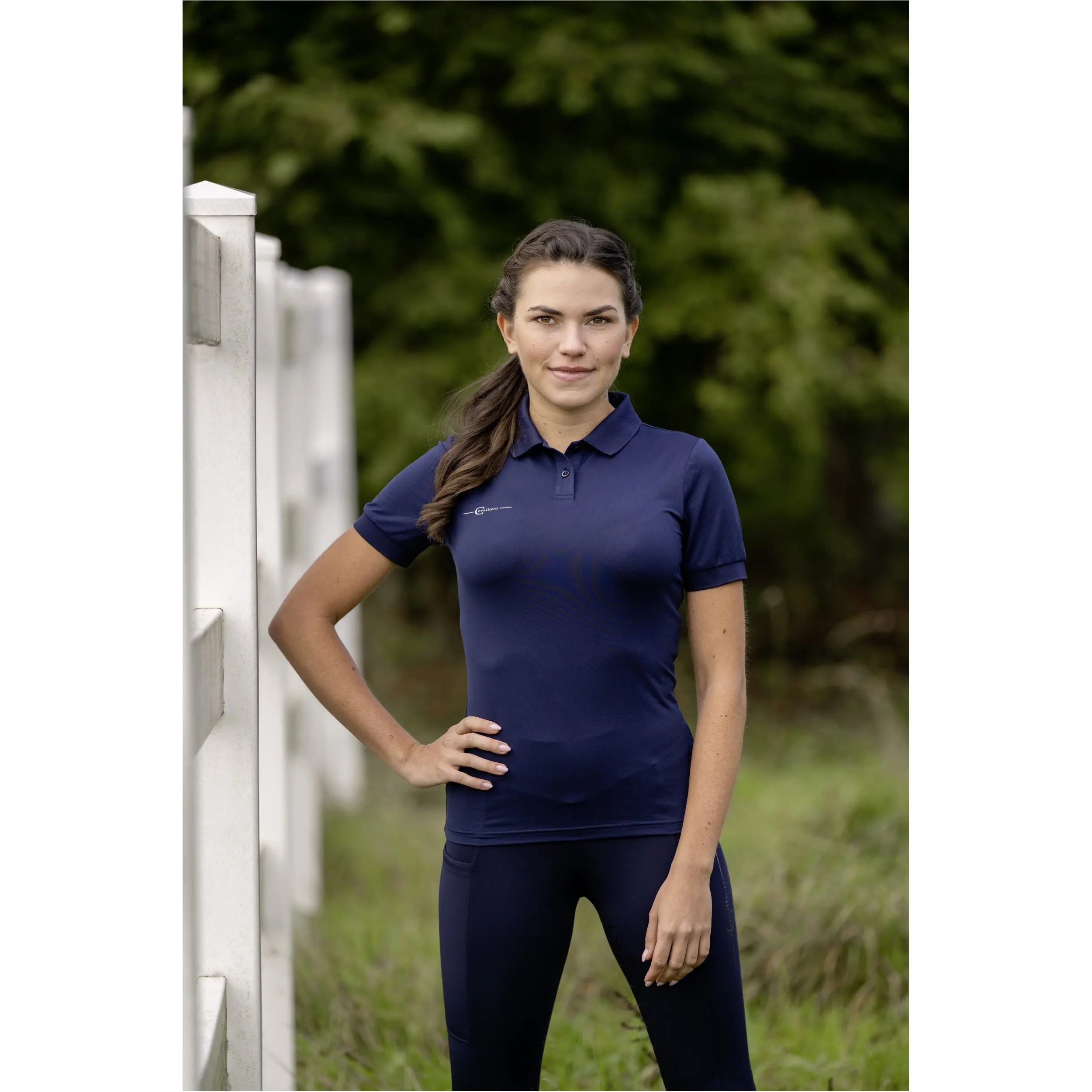 Damen Poloshirt navy