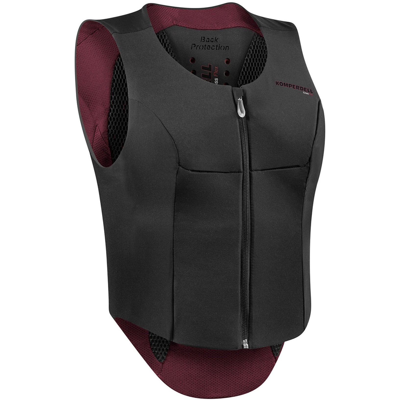 Damen Rückenprotektor BALLISTIC Flex Fit Slim schwarz/bordeaux