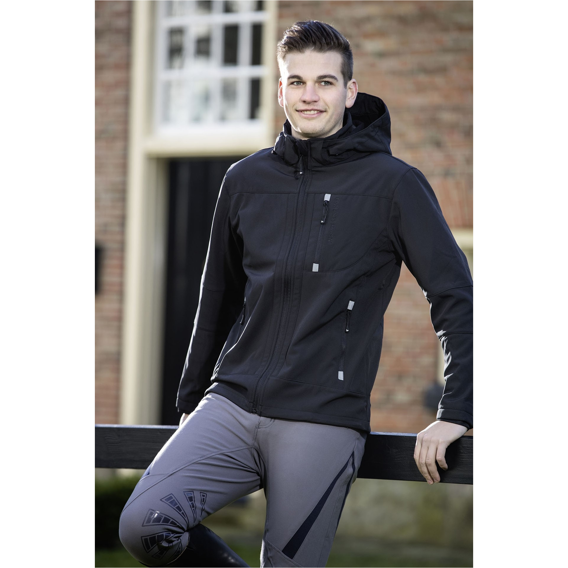 Herren Reitjacke SPORT Softshell schwarz