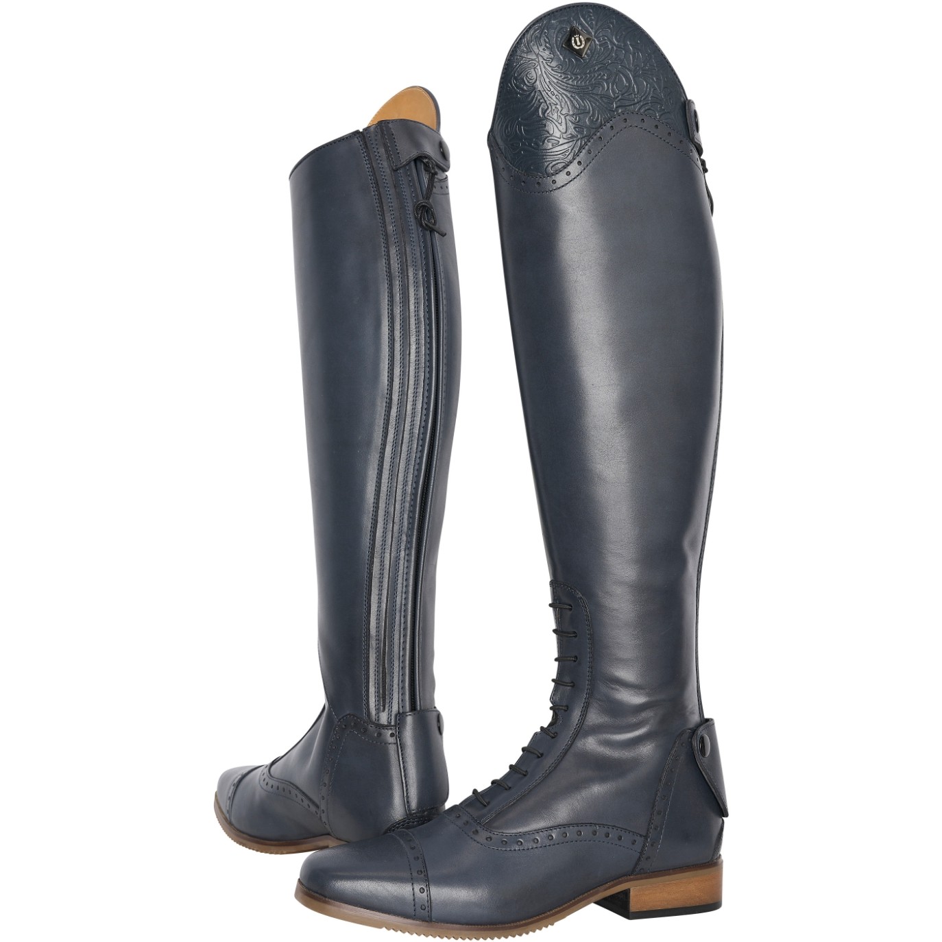 Damen Reitstiefel IRHOlania Echtleder navy/flower