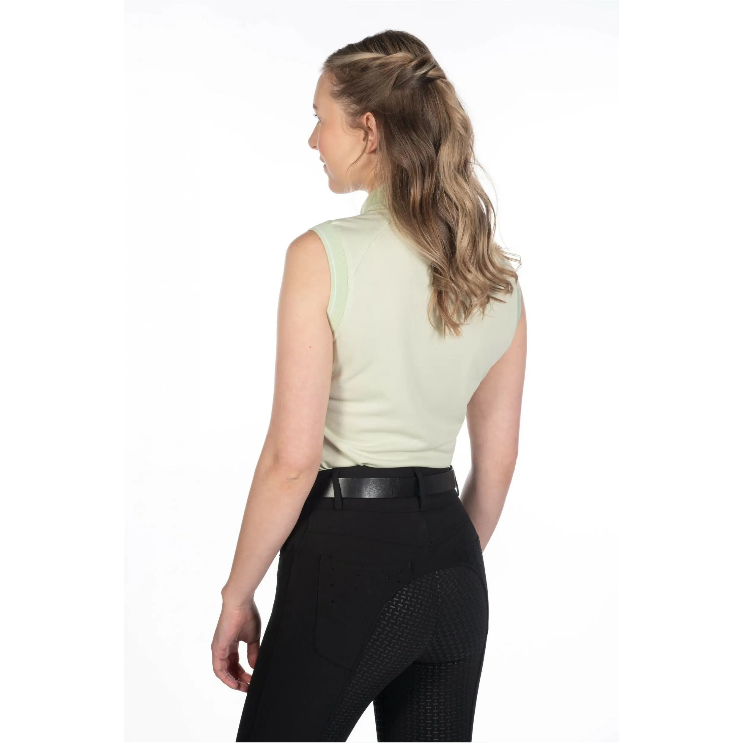 Damen Poloshirt ärmellos CATHERINE pistazie