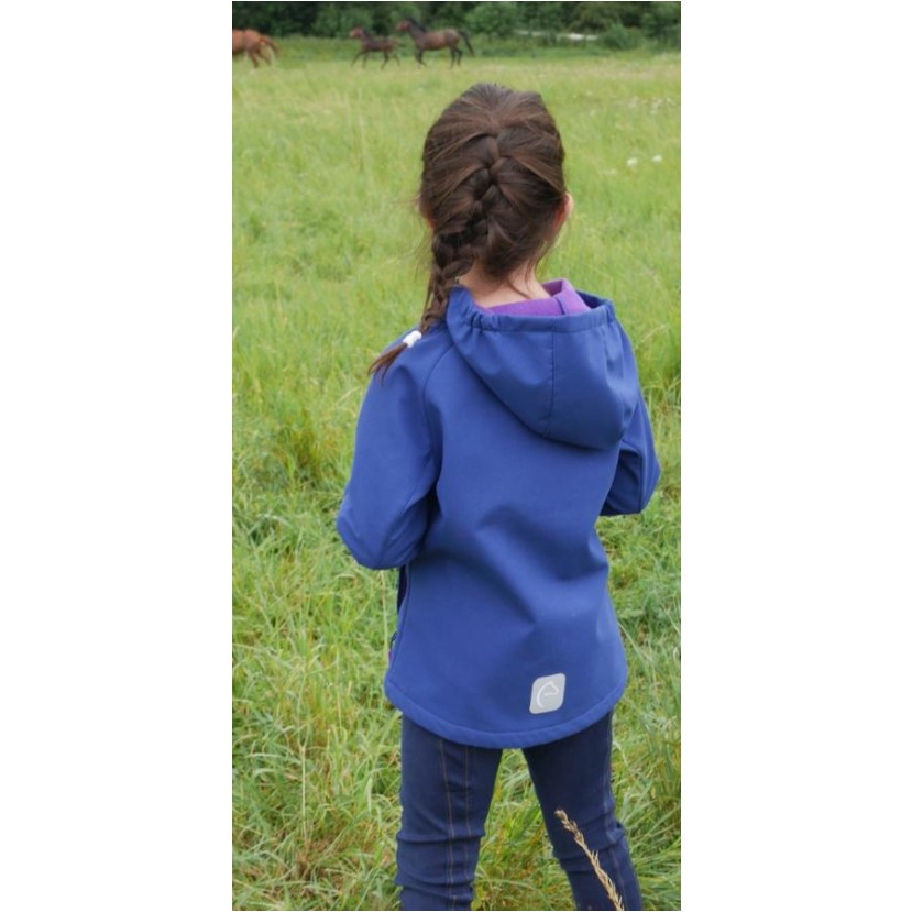 Kinder Reitjacke AMANDINE Softshell marineblau