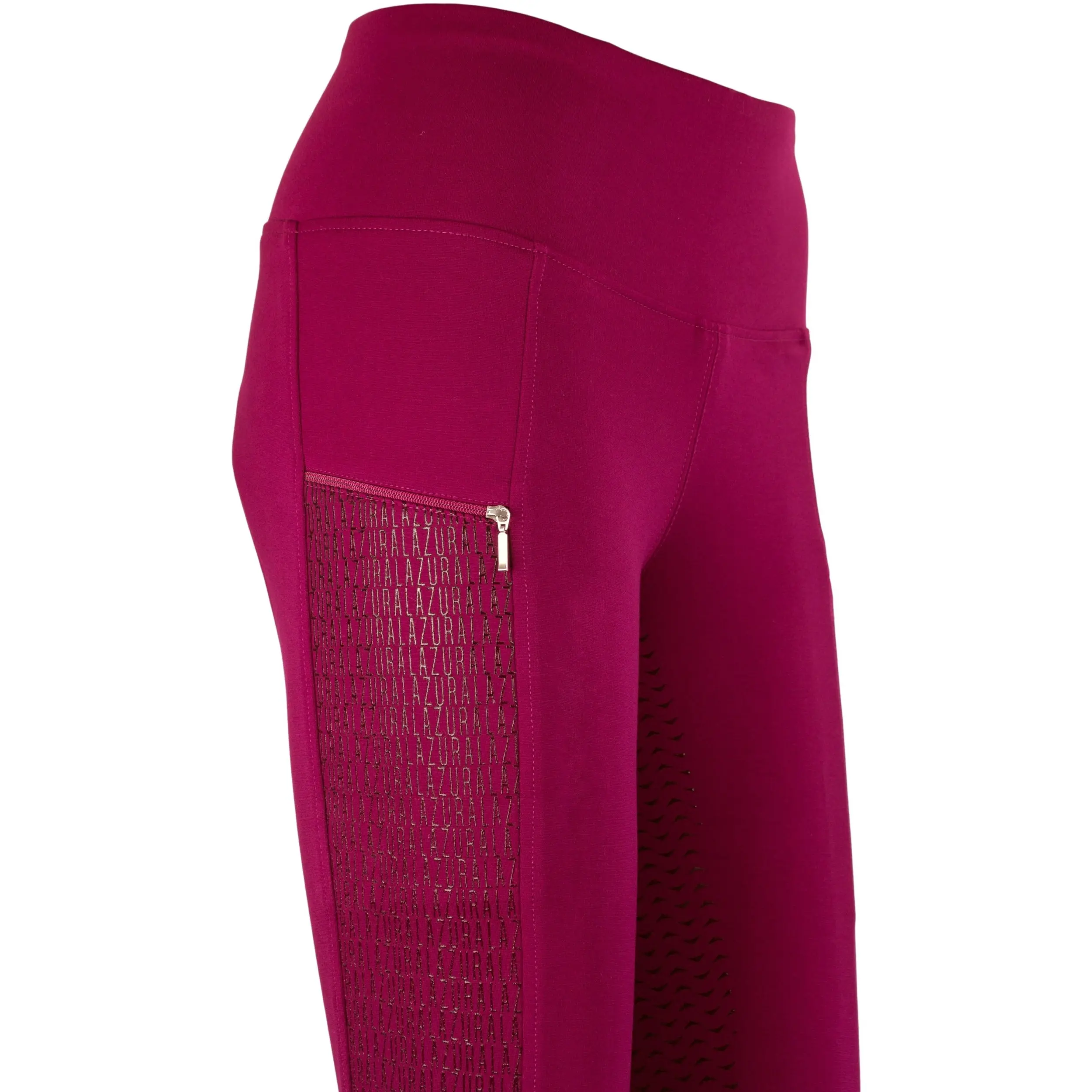 Damen Reitleggings Silikon Vollbesatz DIANA cranberry