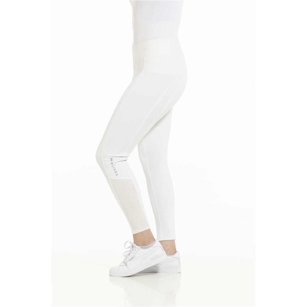 Sommer Damen Reitleggings Silikon Vollbesatz BRIGITTE Mesh weiß