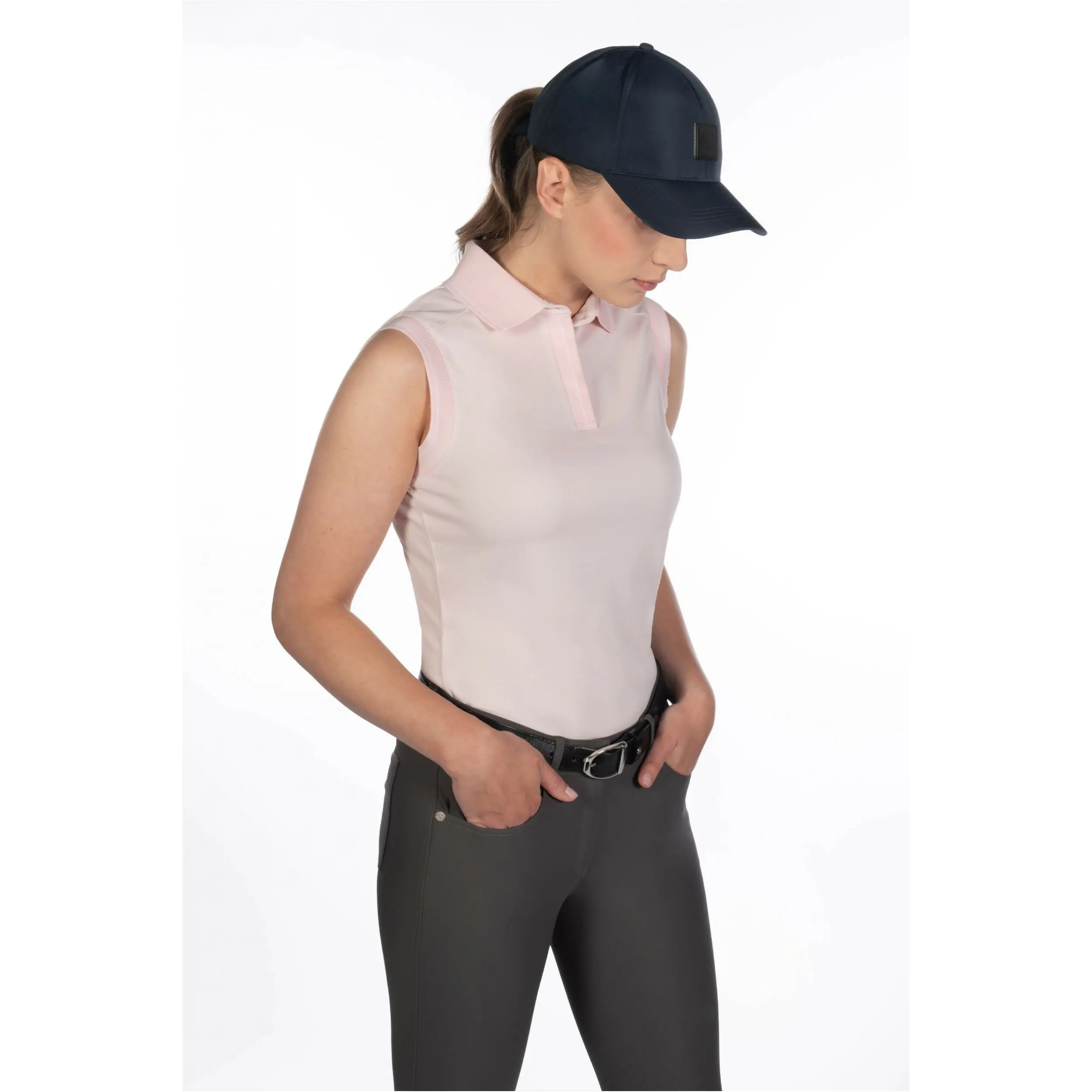 Damen Poloshirt ärmellos CATHERINE hellrosa