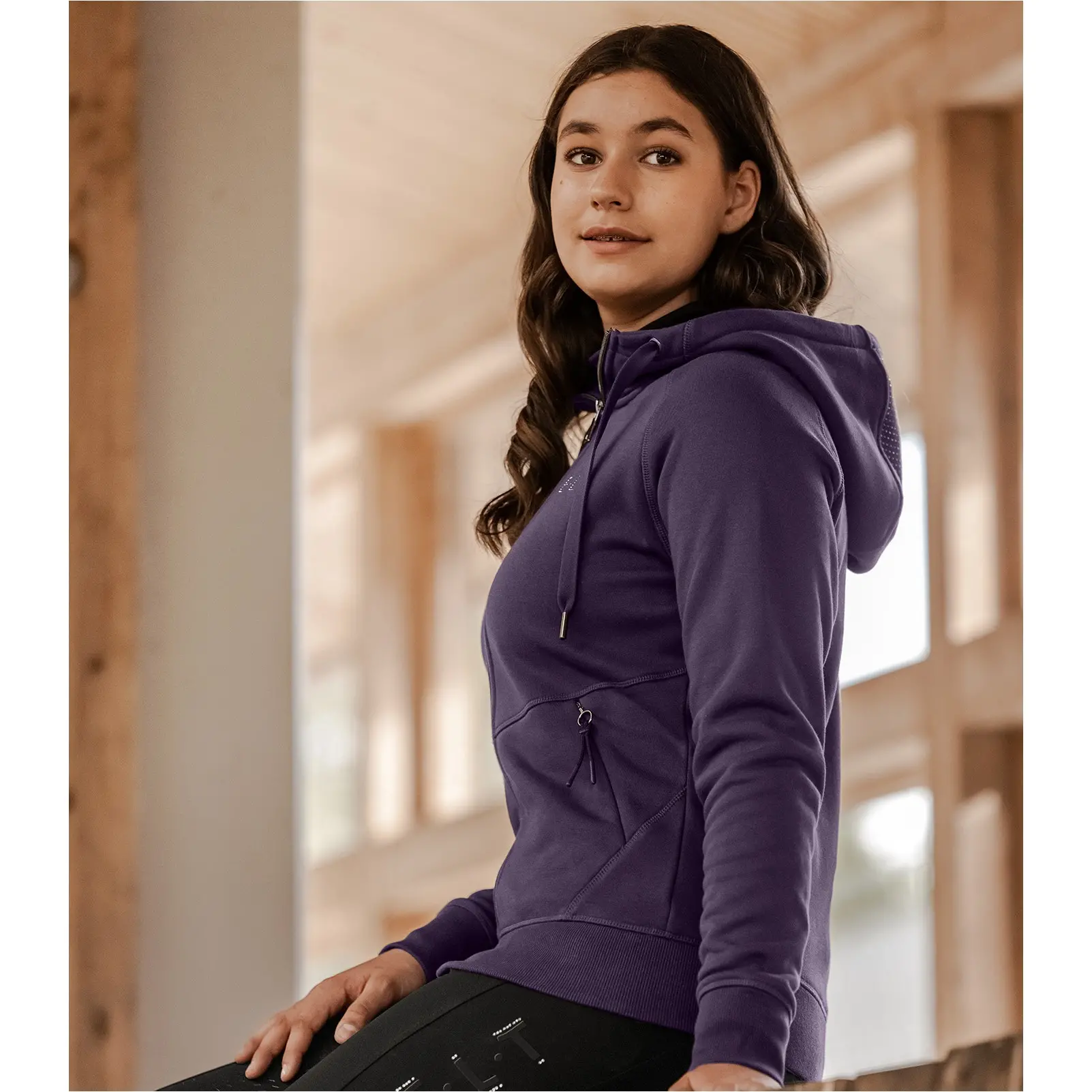 Damen Hoody-Jacke ORLANDO dunkelviolett