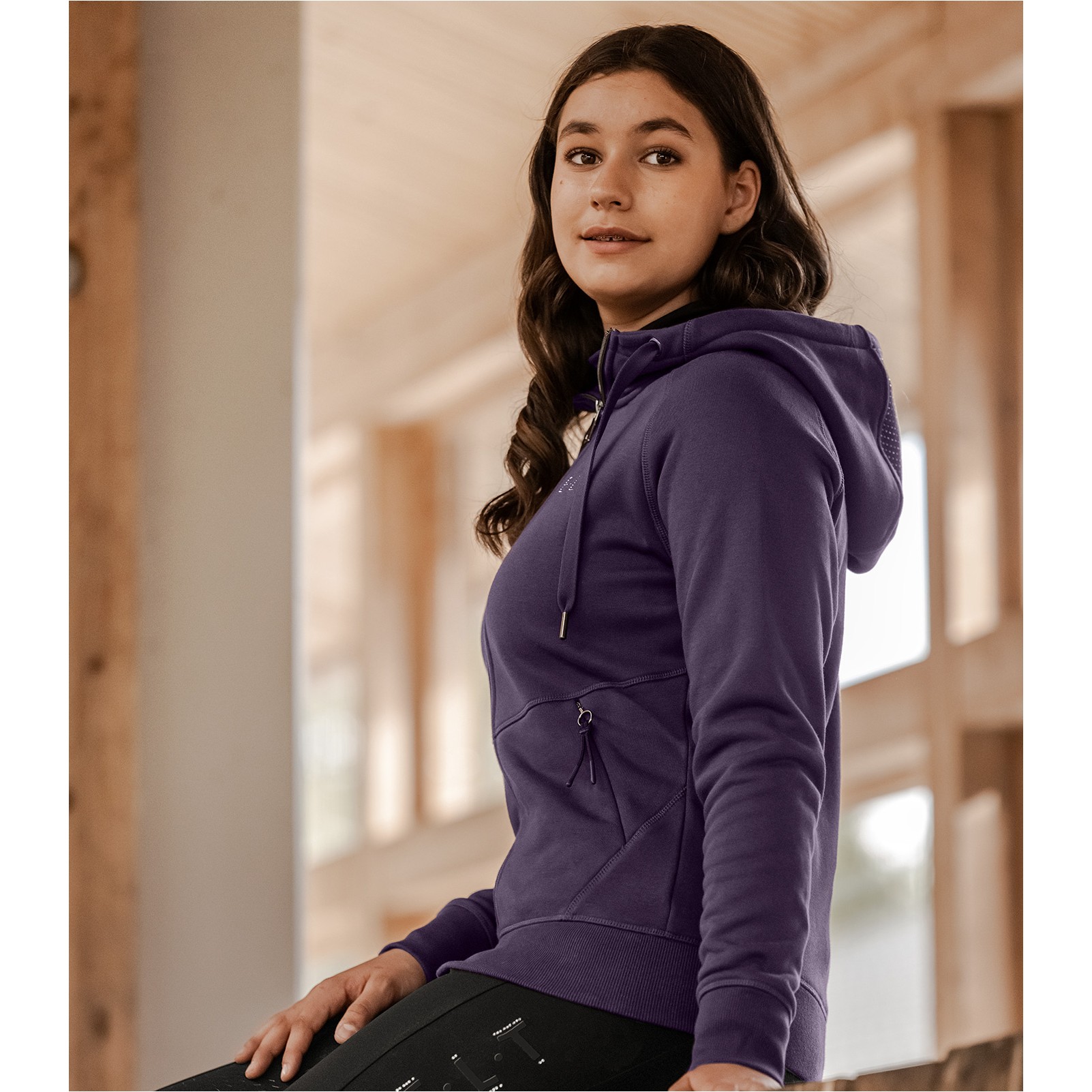 Damen Hoody-Jacke ORLANDO dunkelviolett