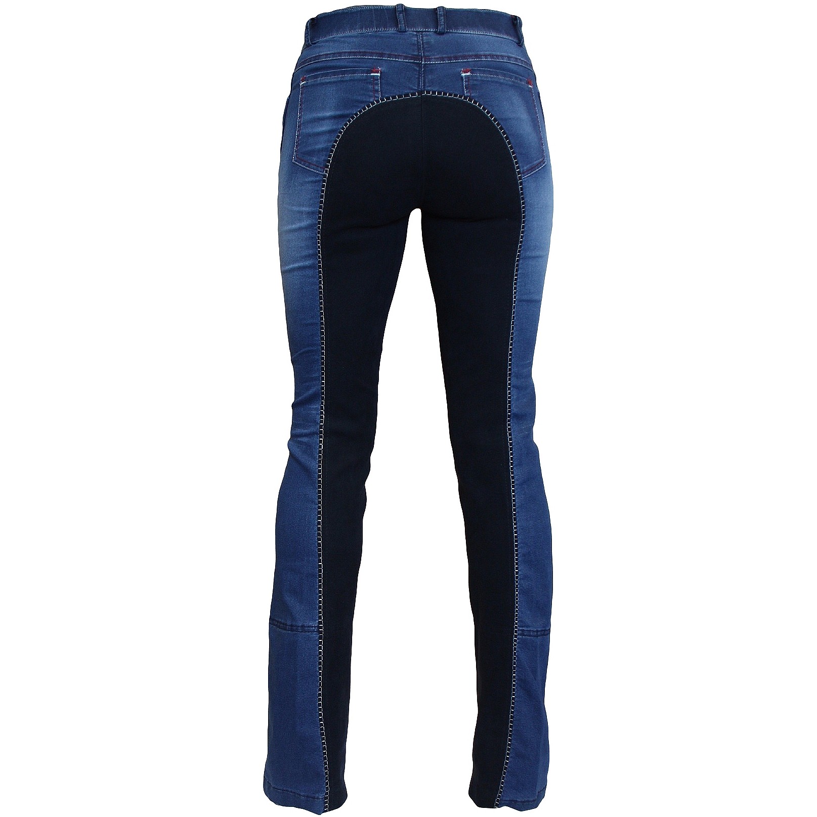 Kinder Jodhpur Reithose Vollbesatz SUMMER DENIM jeansblau/dunkelblau