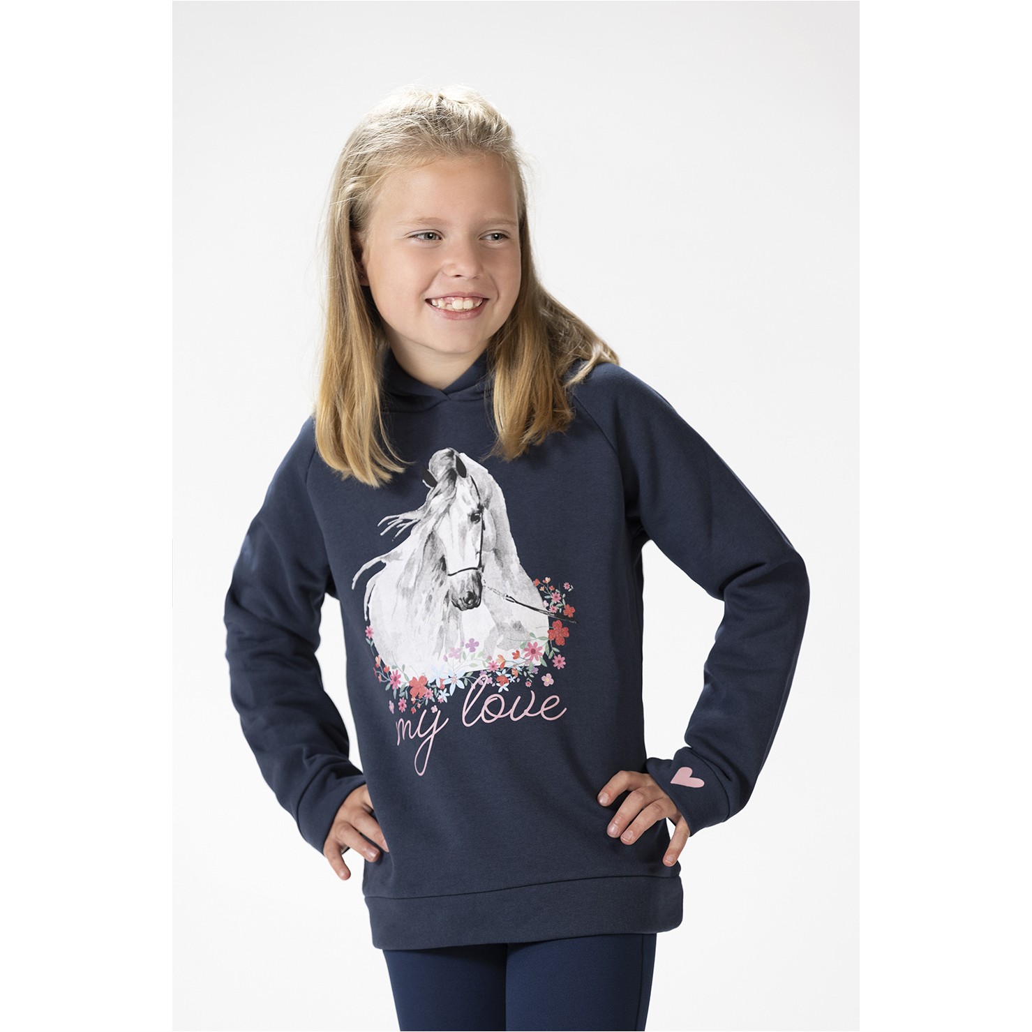 Kinder Hoody HORSE SPIRIT dunkelblau