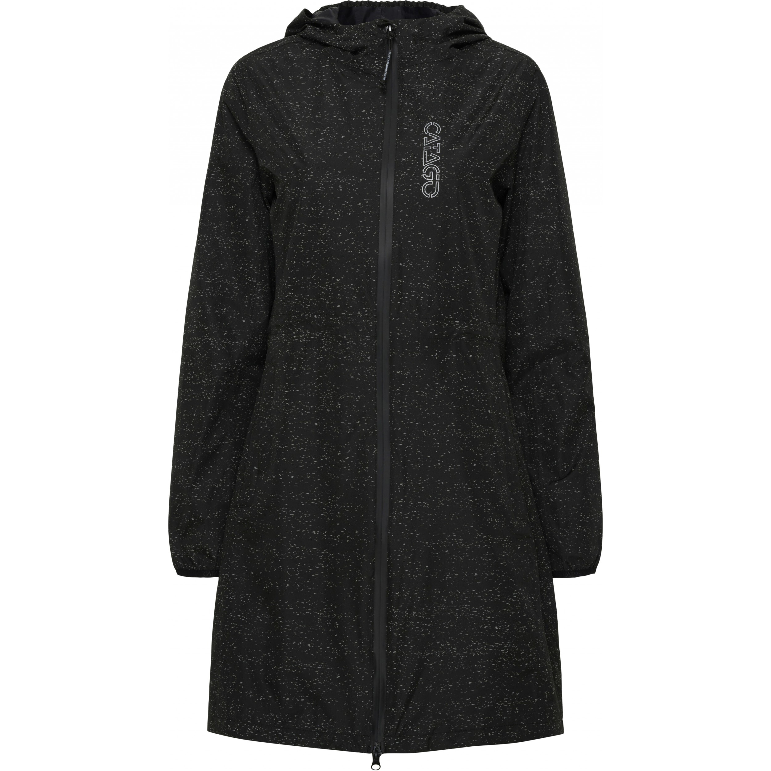 Damen Reflexjacke lang TRAINER schwarz