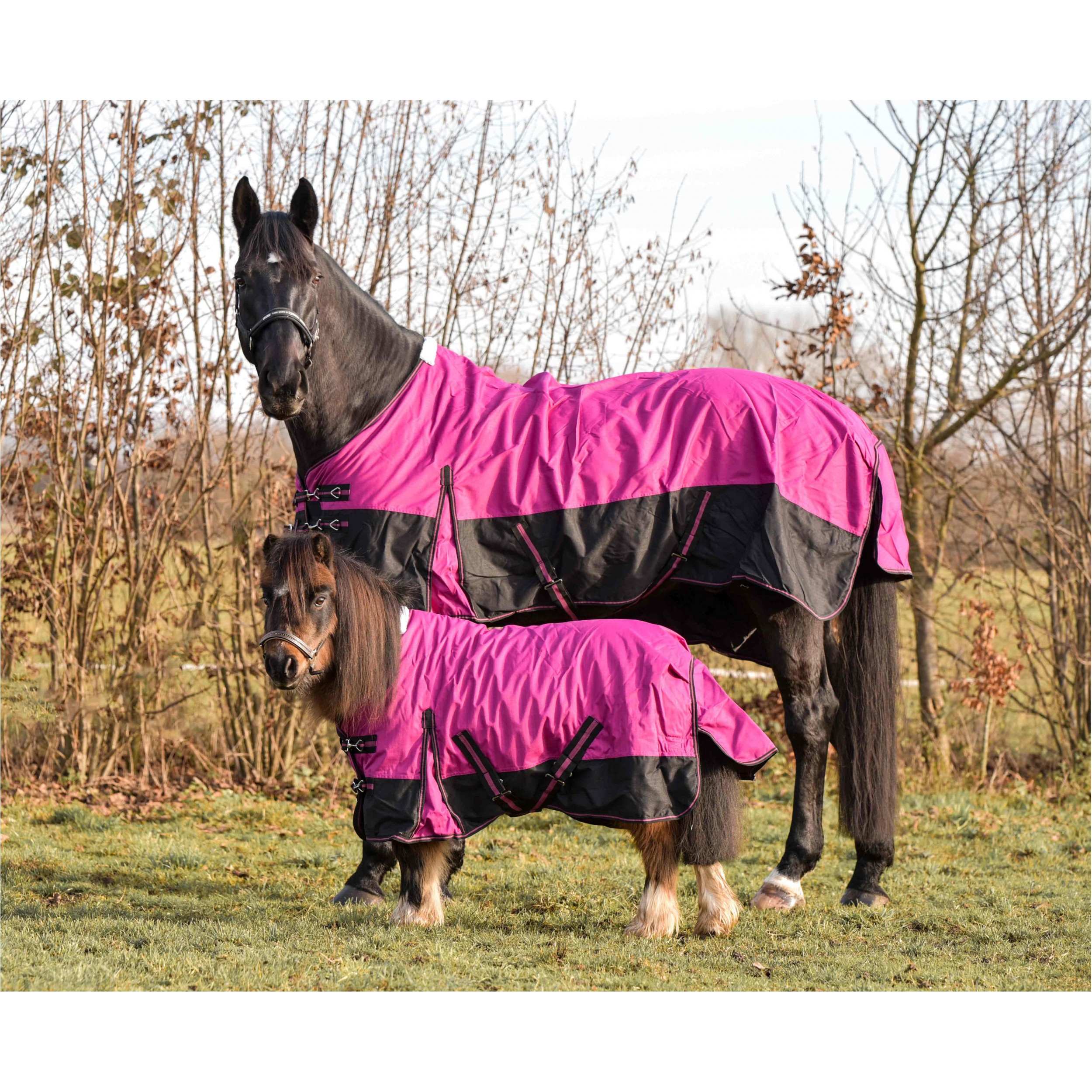 Weidedecke Polarfleece 600D BASICLINE beere/schwarz - Posten