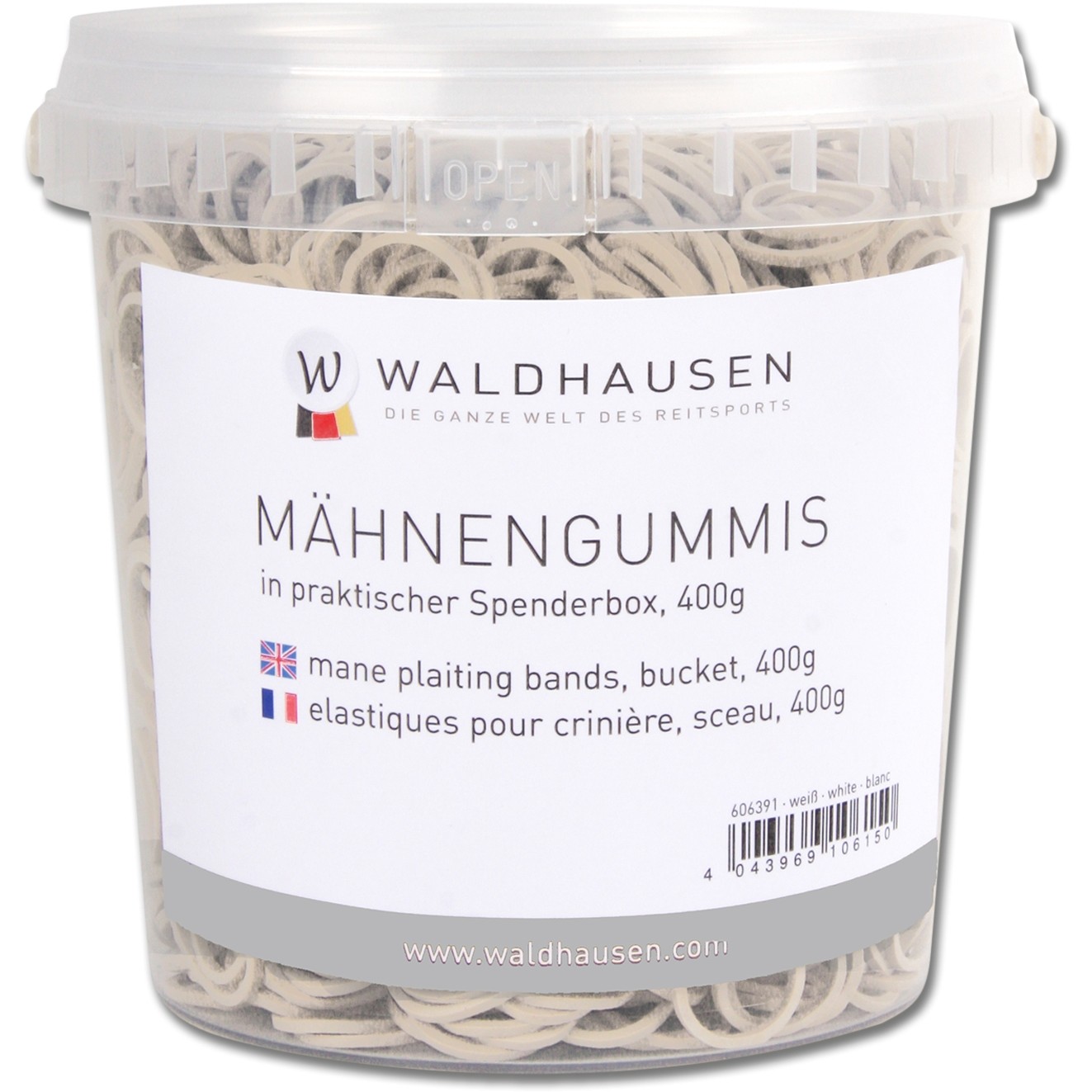 Mähnengummis im Eimer 400g weiß