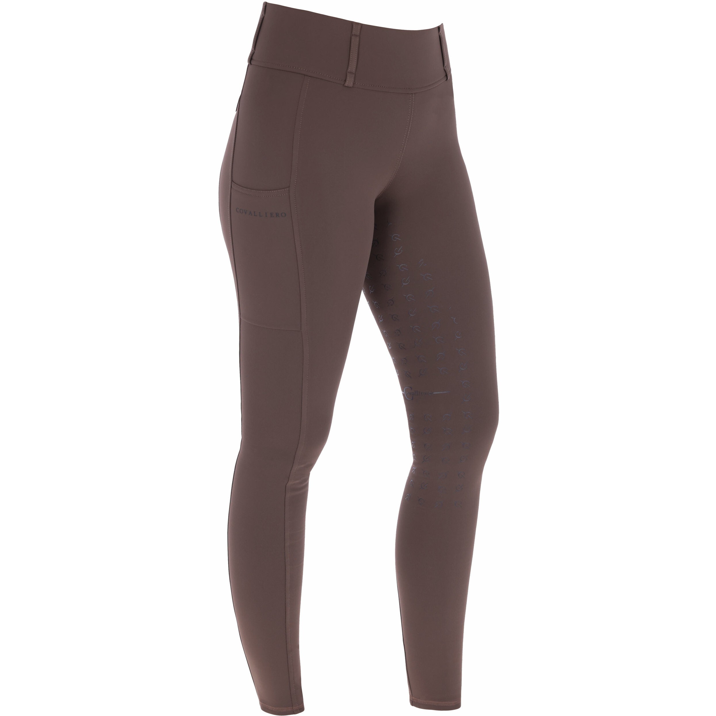 Damen Reitleggings Silikon Vollbesatz H/W24 coffee