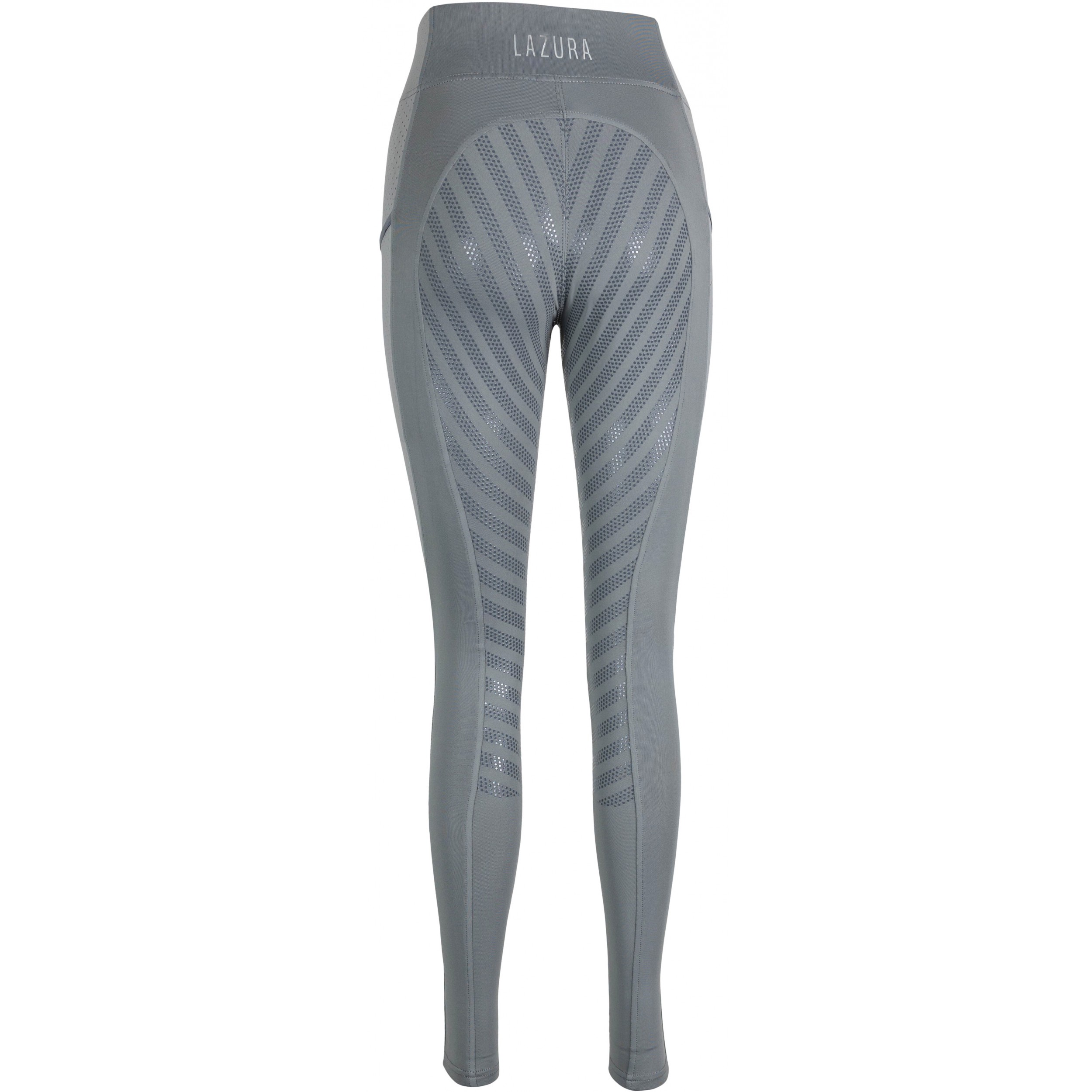 Sommer Kinder Reitleggings Silikon Vollbesatz LEA light graphite