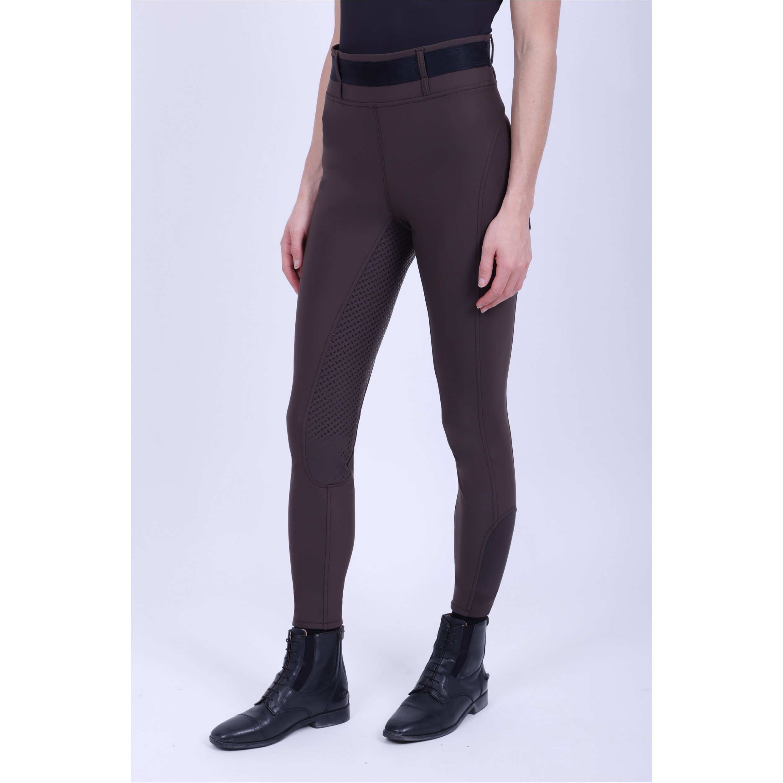 Damen Reitleggings Silikon Vollbesatz HVPClarissa mocca