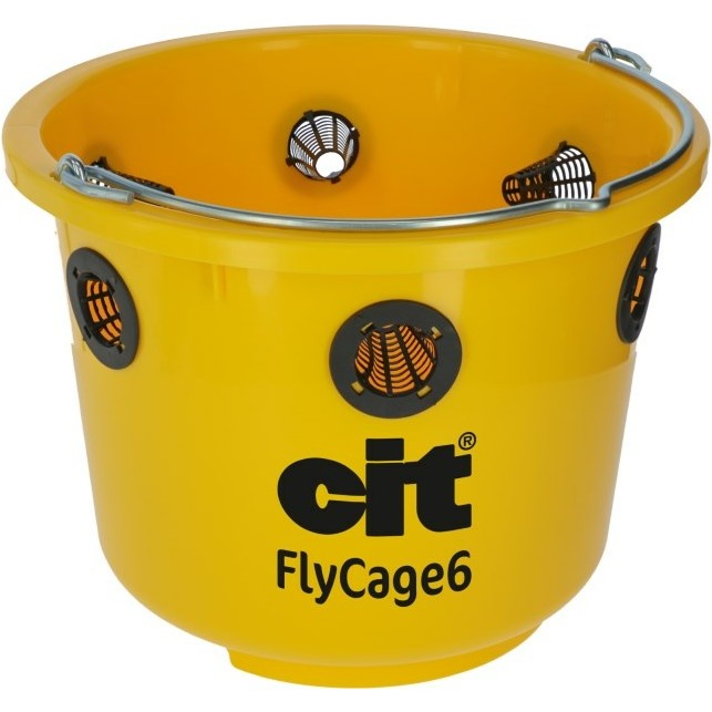 Fliegenfalle FlyCage6 mit Deckel + 6 Einsätze + 750g Lockstoff 