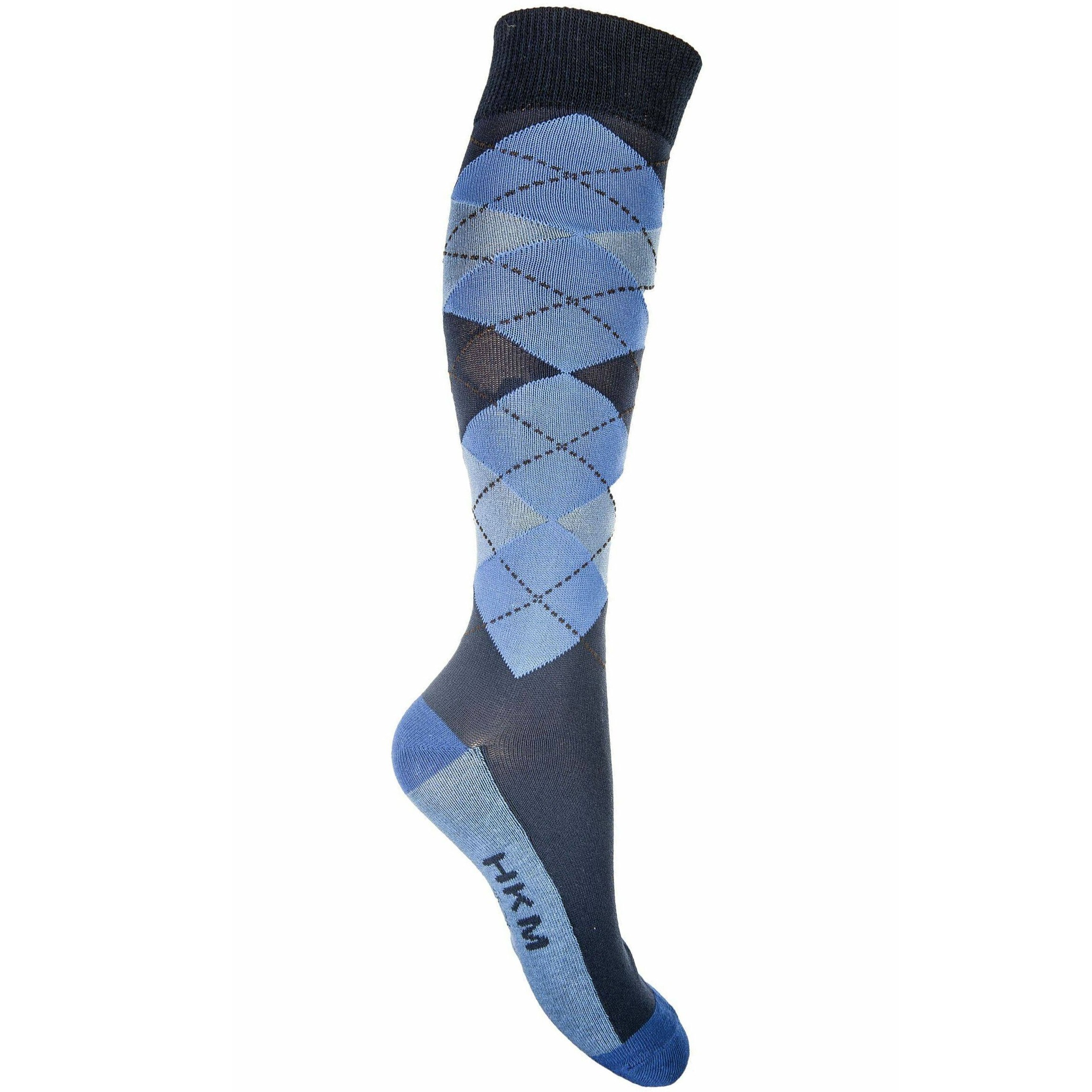 Reitsocken CHECK CLASSICO dunkelblau/mittelblau