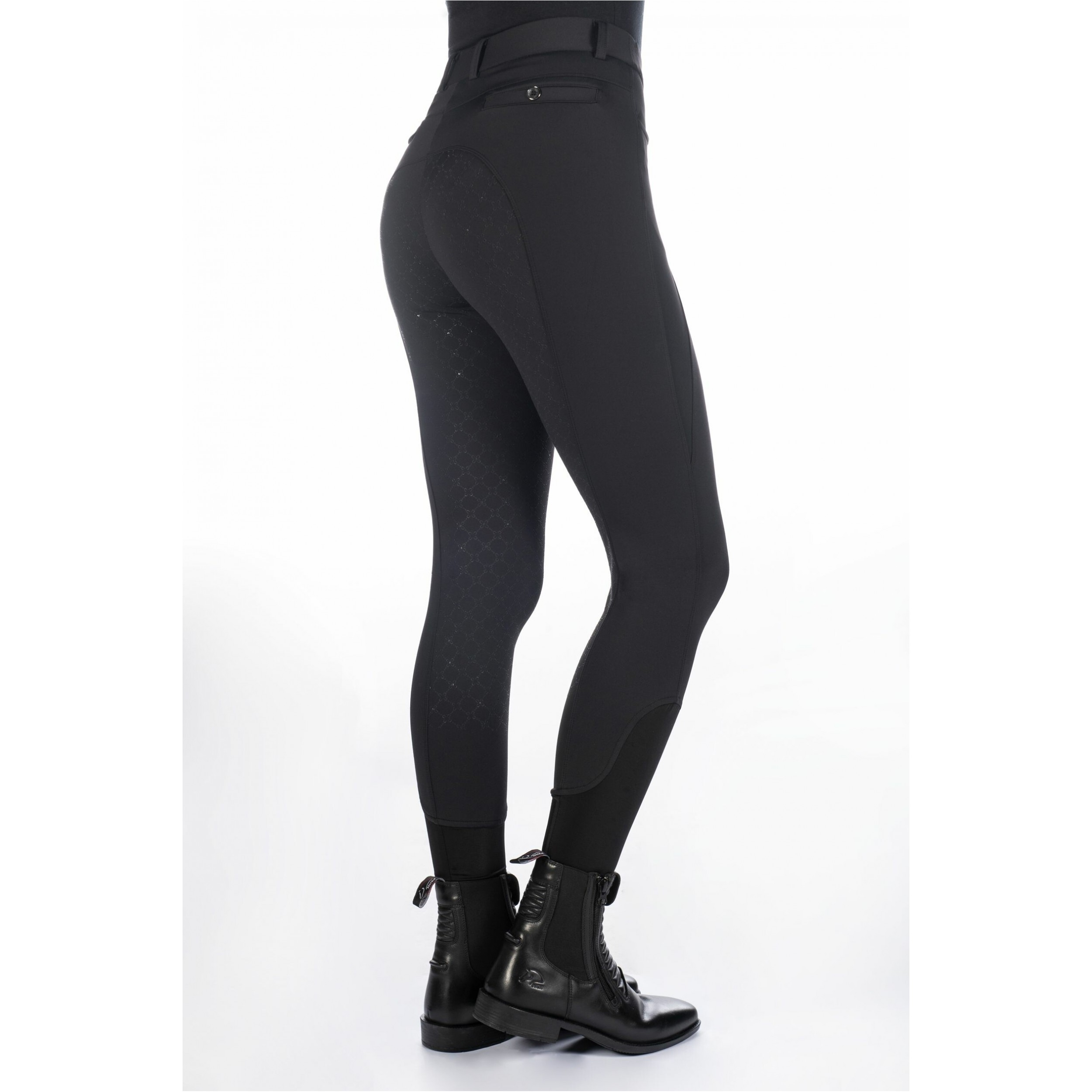 Damen Reitleggings Silikon Vollbesatz ROSEWOOD schwarz