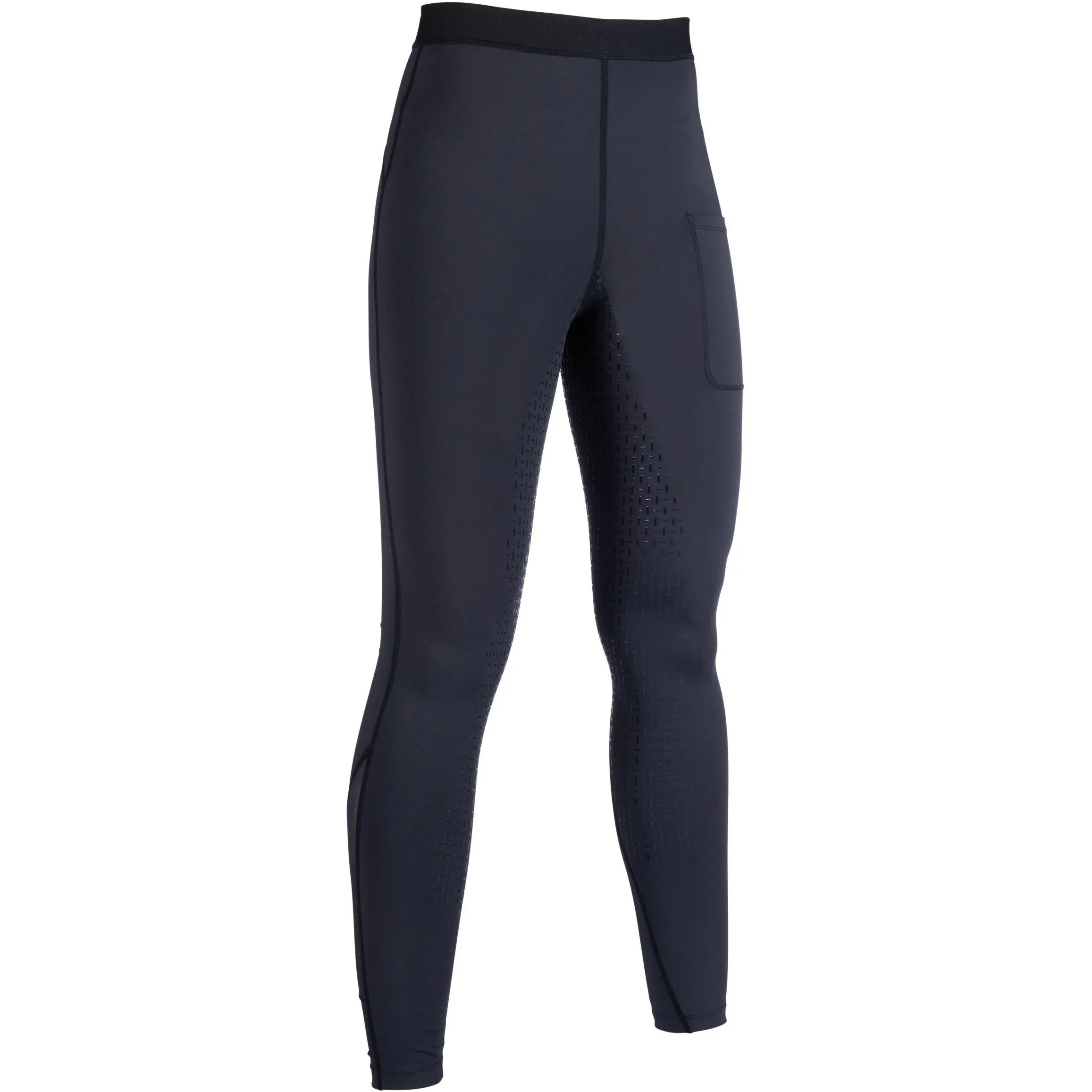 Kinder Reitleggings Silikon Vollbesatz FLOW schwarz