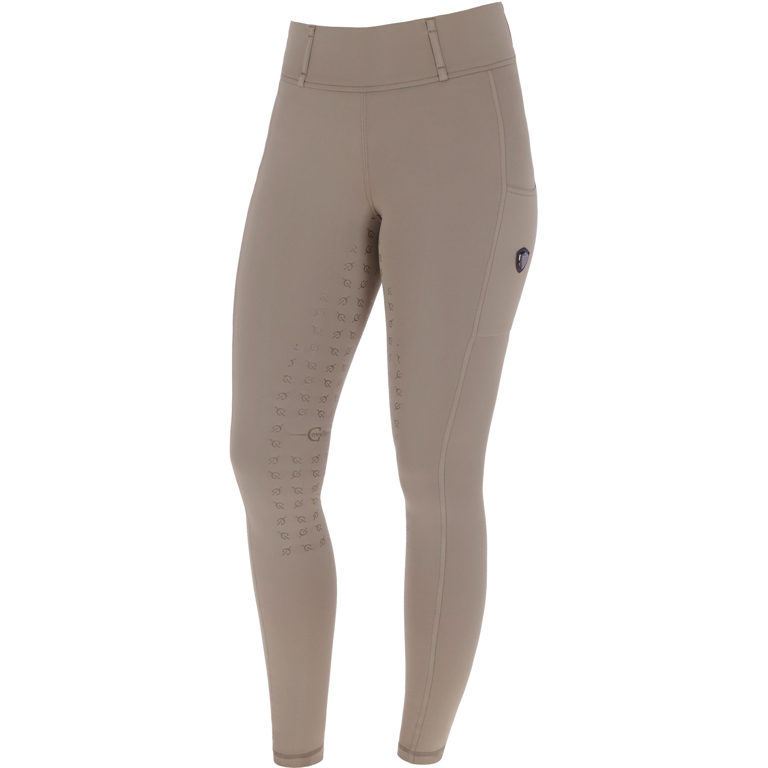 Damen Reitleggings Silikon Vollbesatz H/W24 taupe