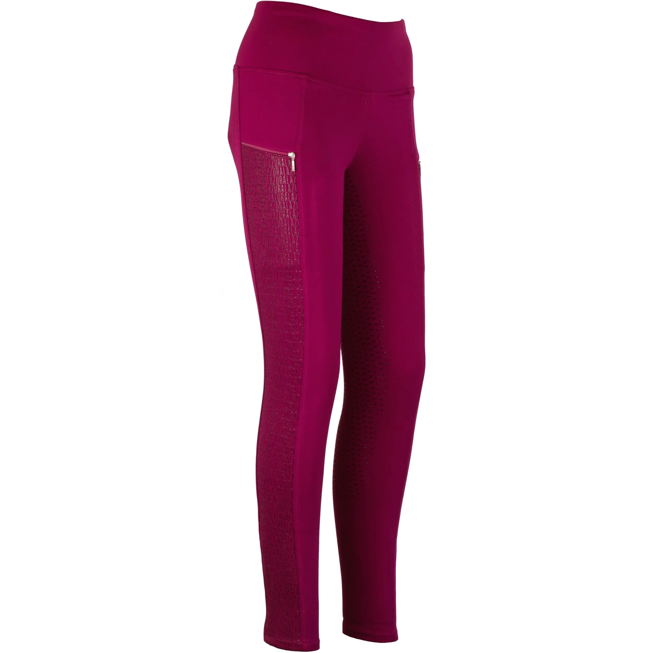 Damen Reitleggings Silikon Vollbesatz DIANA cranberry